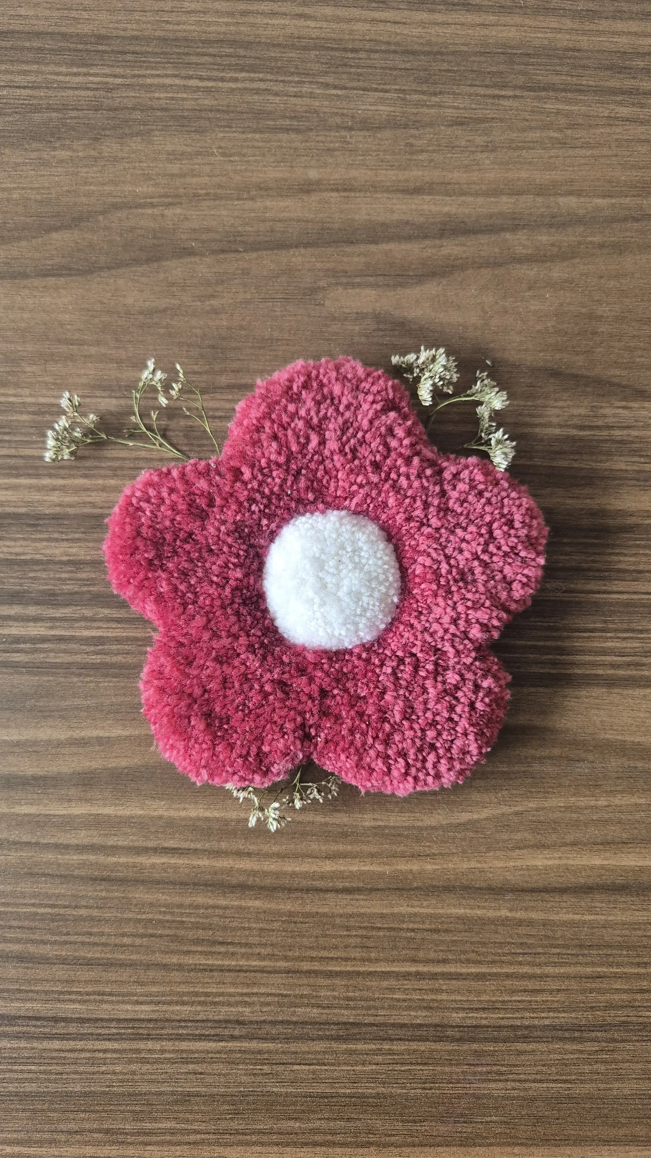 Pink Flower - Tufted Wall Art