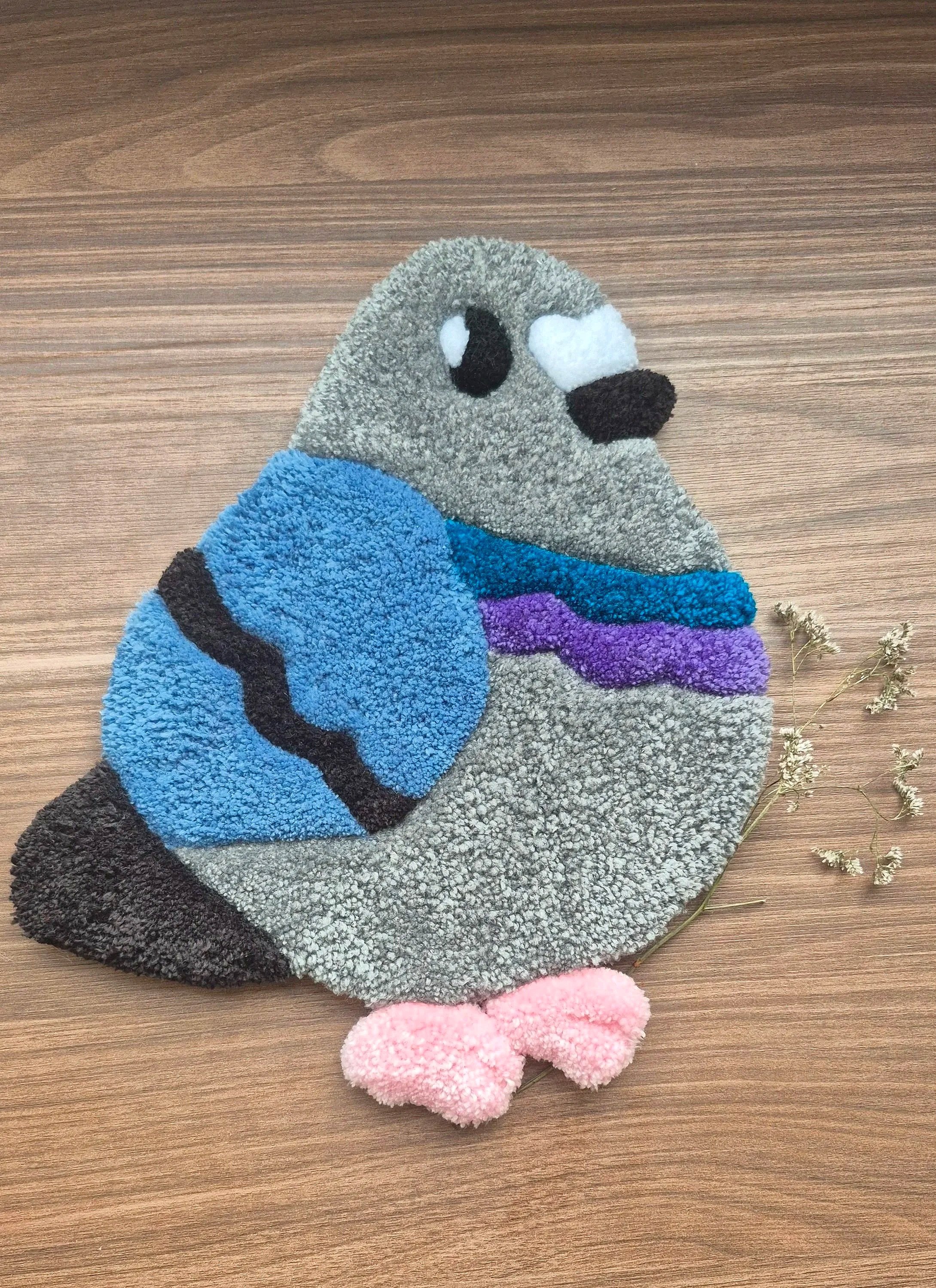 Chunky Pigeon - Tufted Wall Art