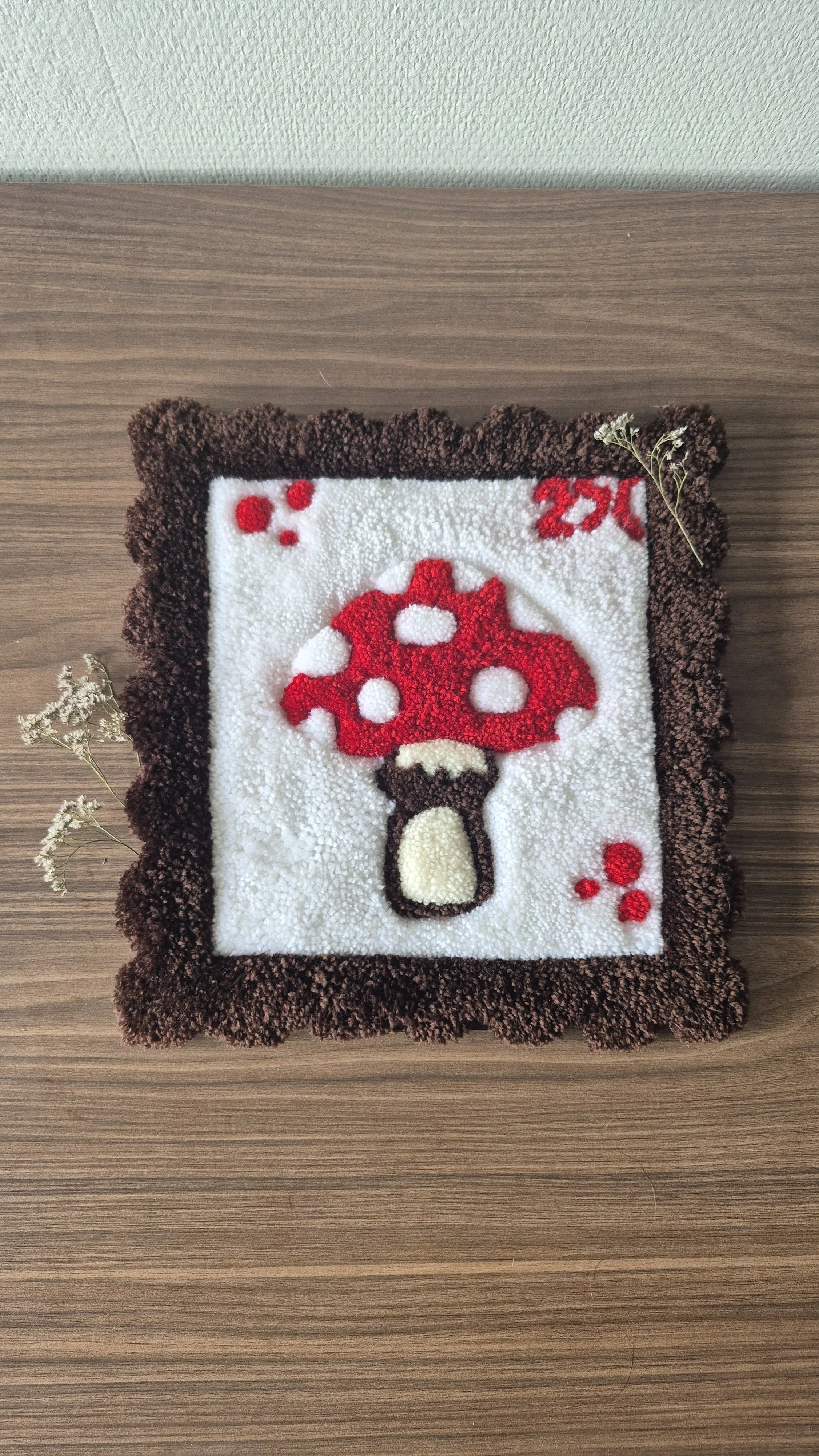 Mushroom Stamp - Tufted Wall Art