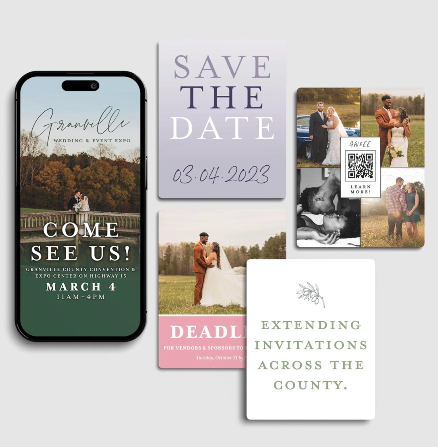 Social media posts for Granville Wedding and Event expo