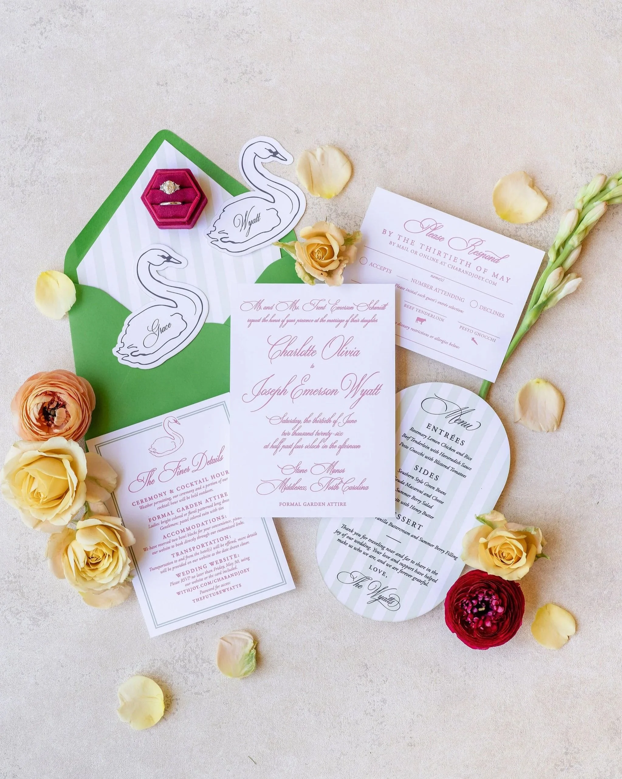 Stone Manor wedding stationery