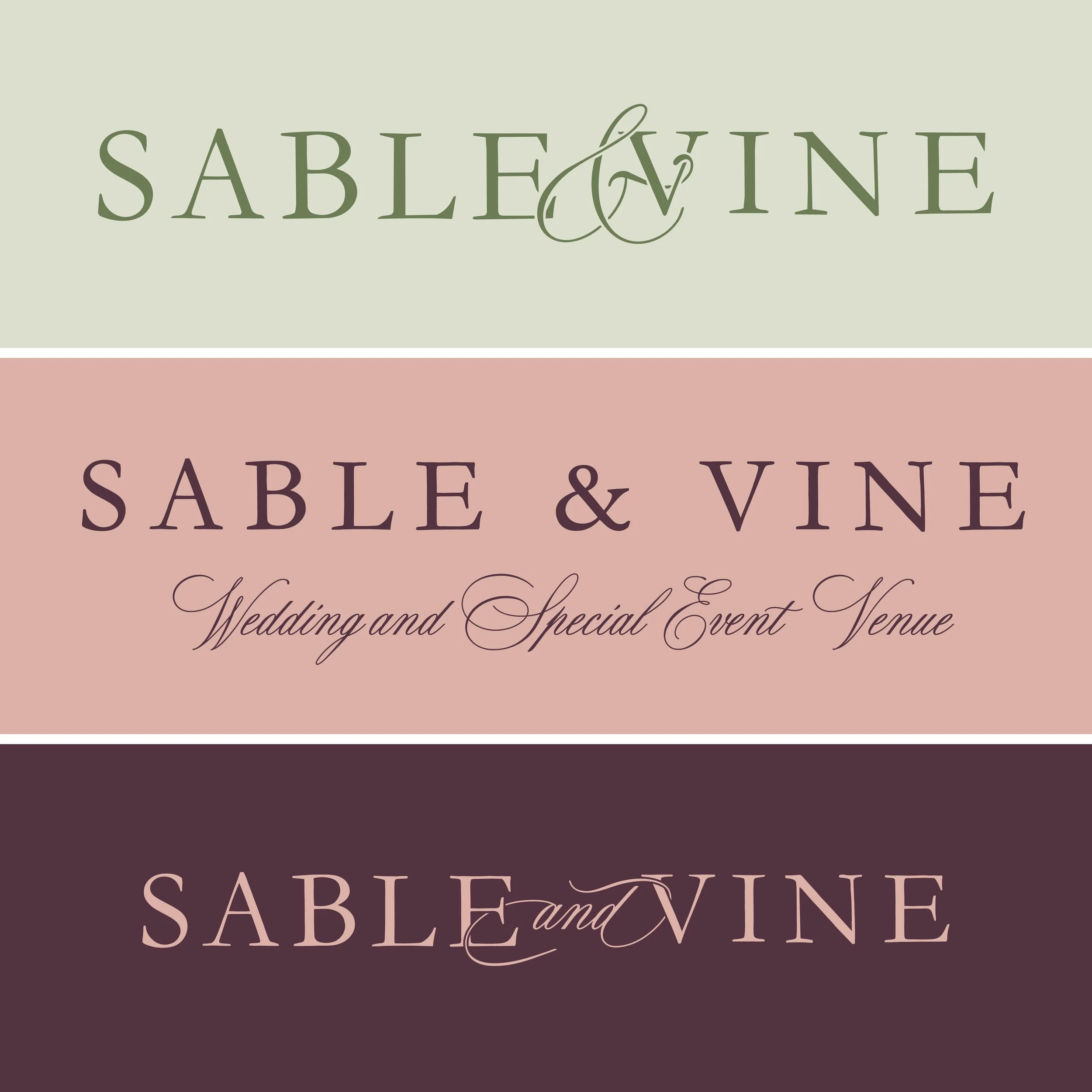 Sable & Vine Tertiary Logos