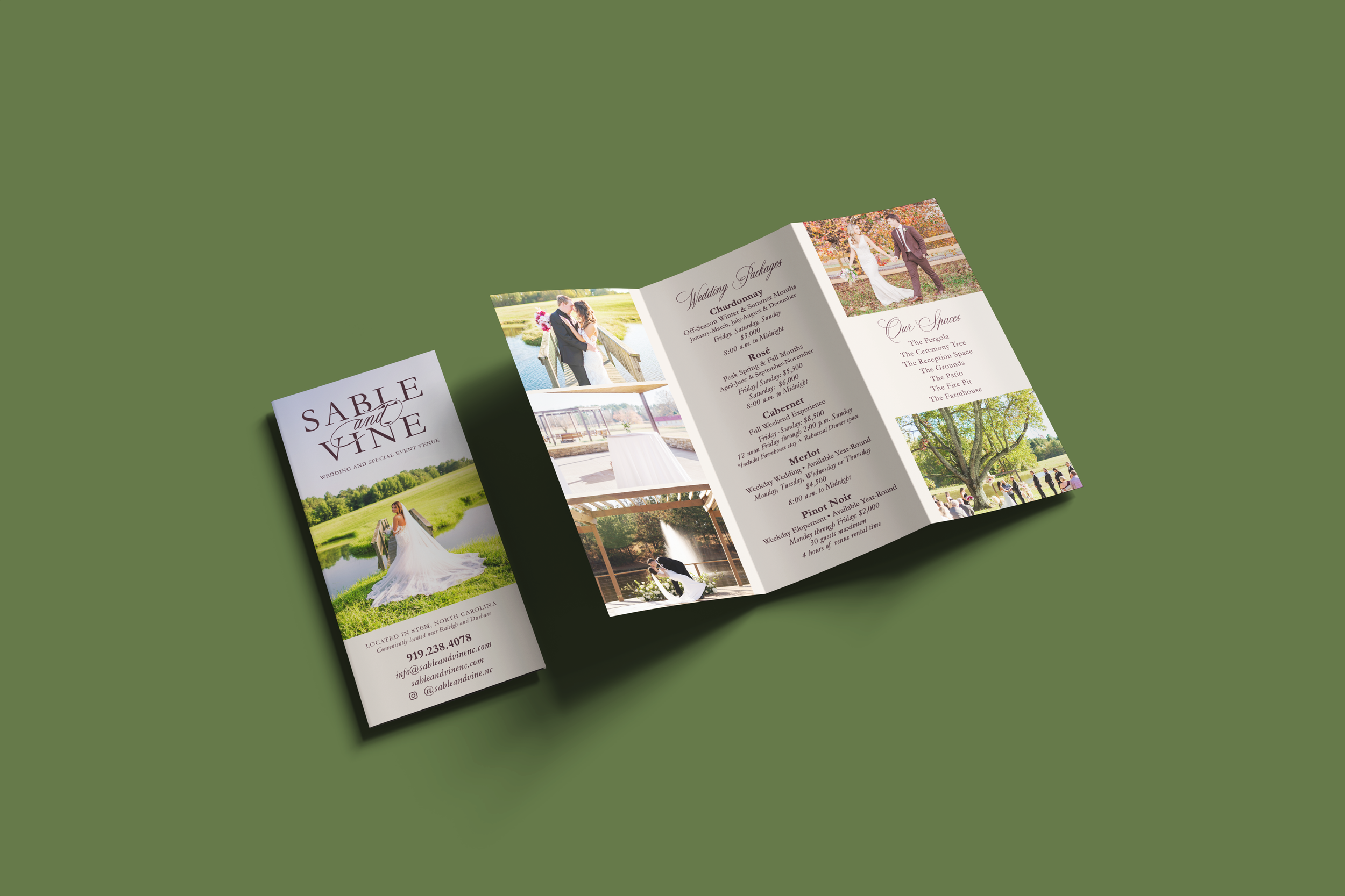 Sable and Vine Trifold Design