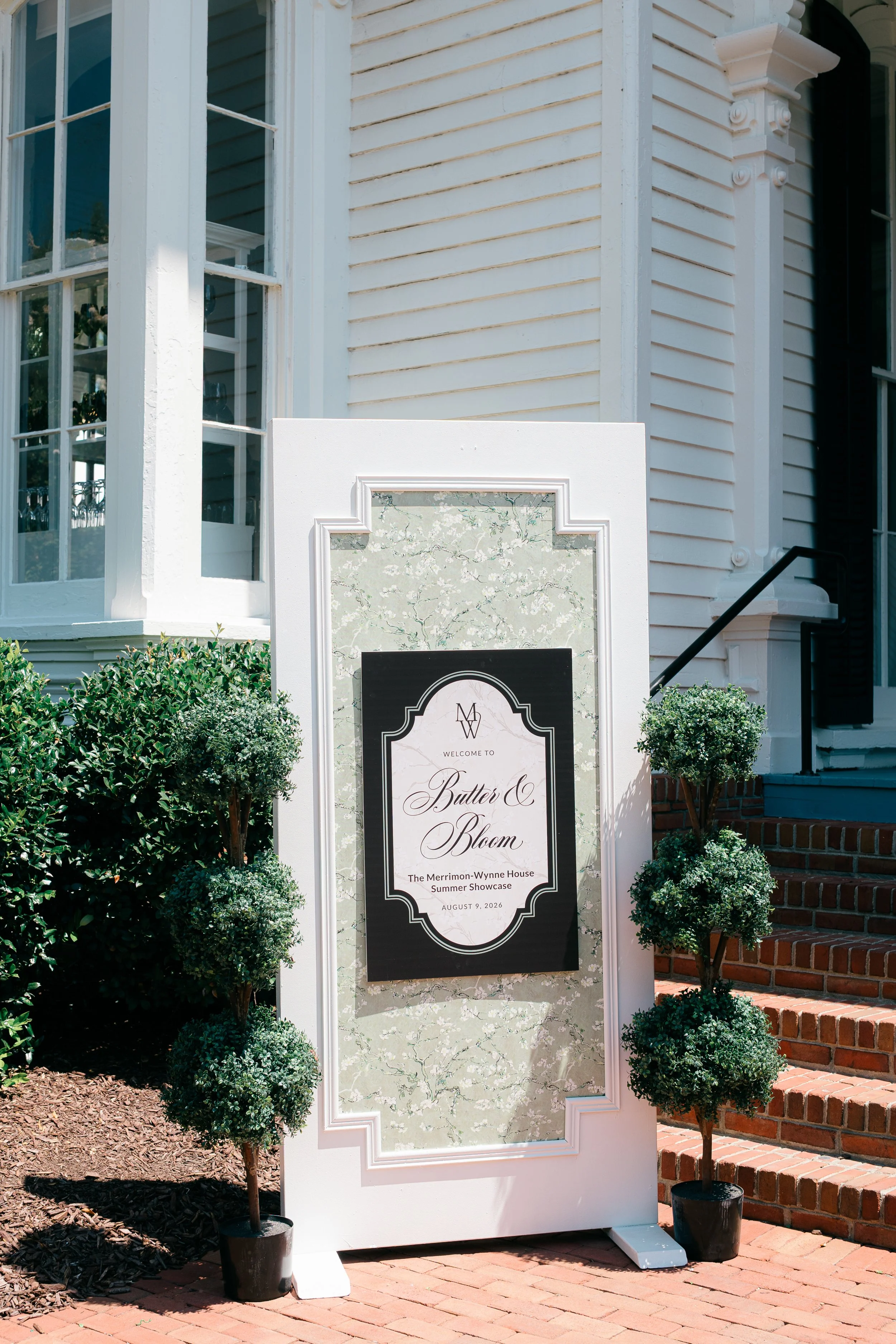 Welcome Signage for the Merrimon-Wynne House's 2026 Summer Showcase