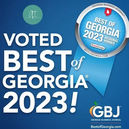 Voted Best of Georgia 2023 award badge and logo from Georgia Business Journal at BestofGeorgia.com.