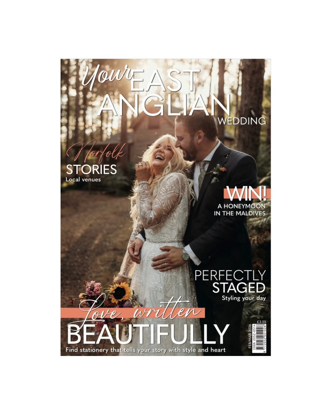 Last July we had the absolute joy of catering Nic &amp; Tom&rsquo;s beautiful wedding at Happy Valley, and now look at them gracing the front cover of Your East Anglian Wedding magazine (Feb/March 2026 issue)! 🥂

It was one of those proper hot summe