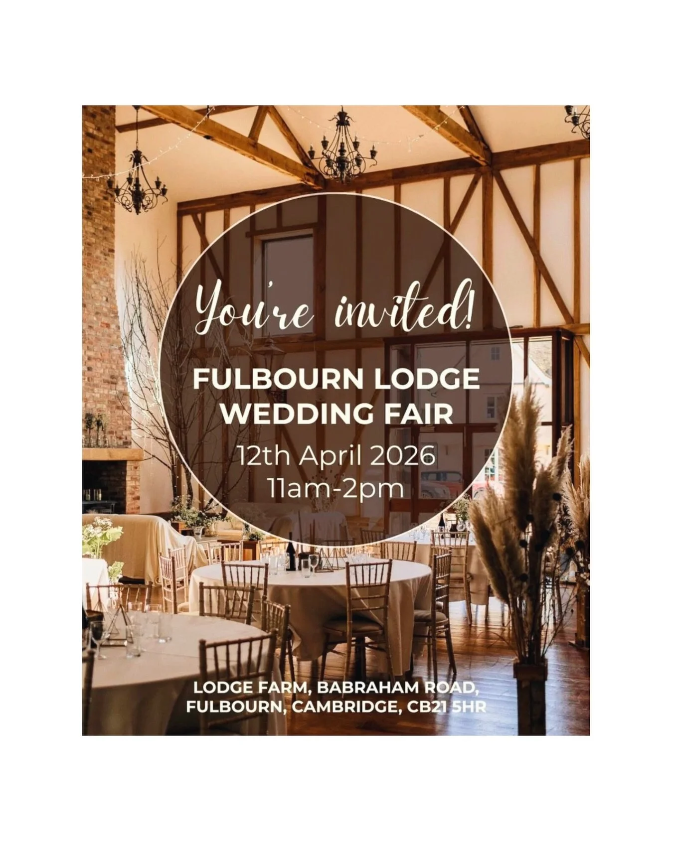 If you&rsquo;re planning your big day, come along and meet us at the beautiful Fulbourn Lodge on Sunday 12th April, 11am&ndash;2pm.

We&rsquo;ll be there chatting all things wedding food, from relaxed feasting tables and seasonal menus to bespoke cat