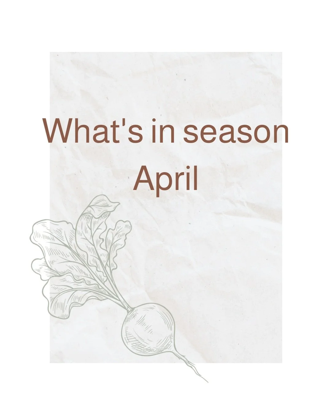 April is in the hungry gap, that time of year when winter crops are coming to an end and spring produce is only just getting going.

But there&rsquo;s still plenty to celebrate. Think fresh spinach, peppery radishes, earthy carrots and cauliflower st