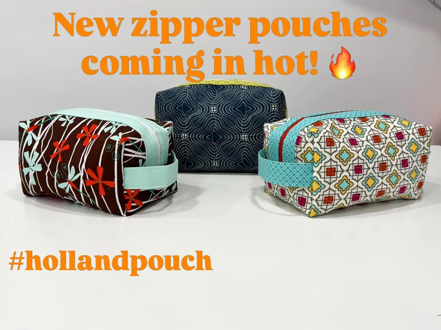 Love these handy pouches and they come in three sizes! #hollandpouch #everyoneneedsone #handmadeinvermont @centerstreetquilts