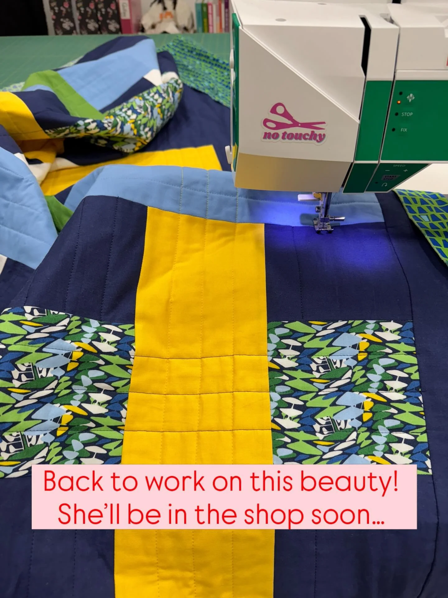This lovely will be available for sale soon at NonaJbyJill.com.  #comingsoon #modernquilt #vermontlife