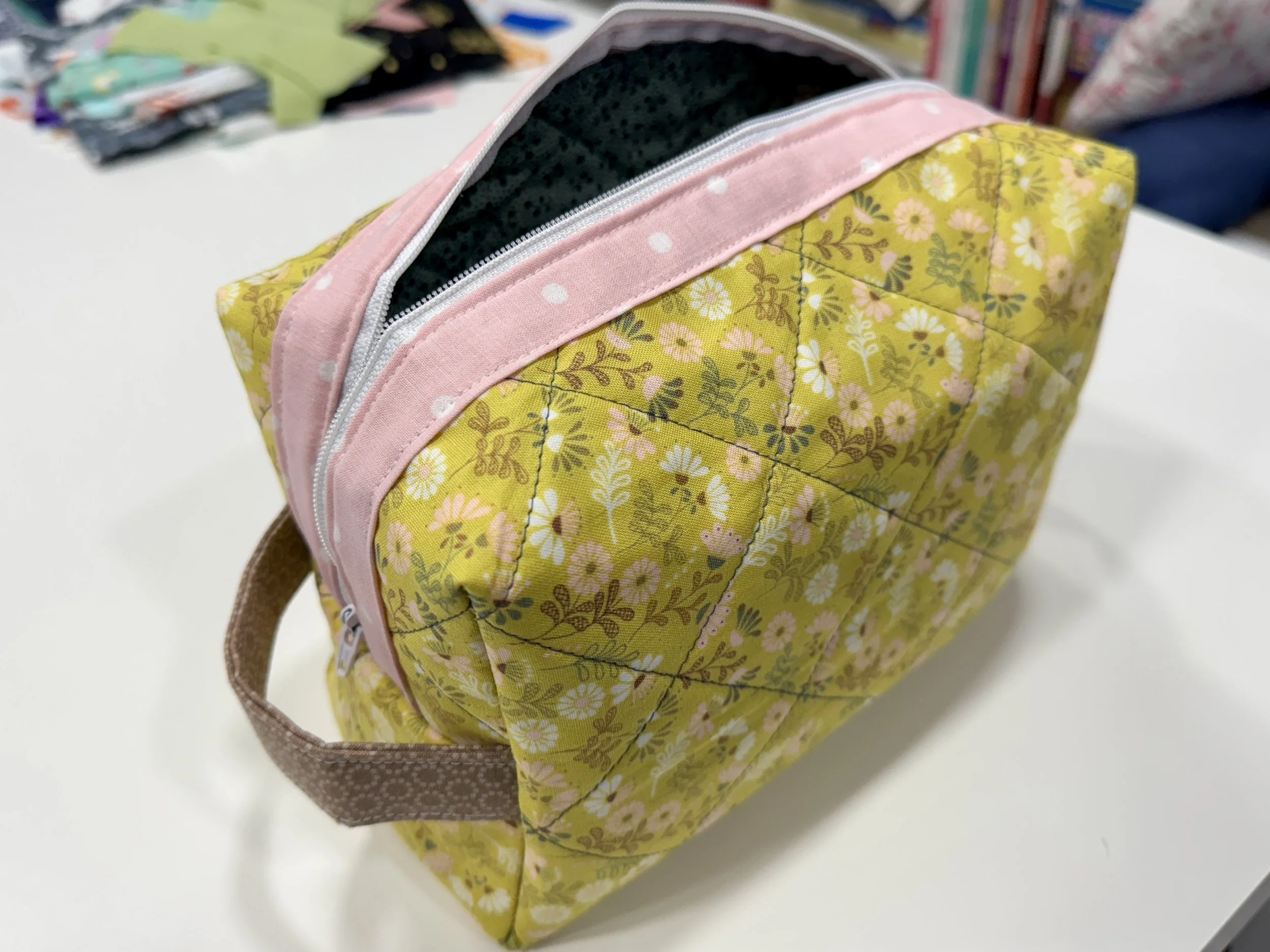 Yellow Pink Floral Holland Pouch.JPG