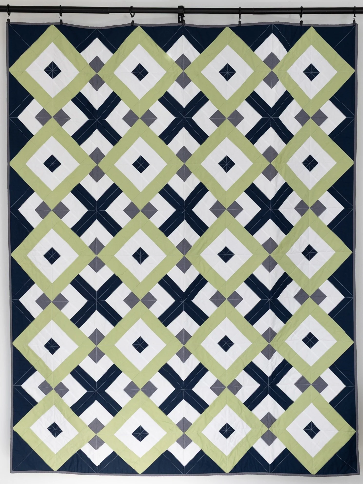 Hugs and Kisses- Navy, Green, Gray, and White (56