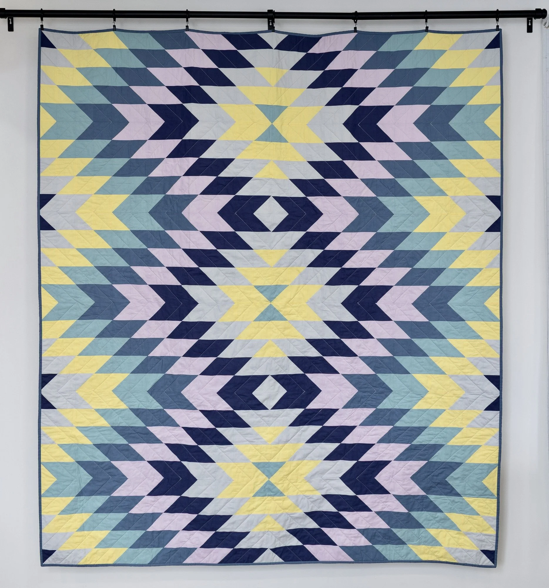 Four Corners- Navy, Blue, Aqua, Yellow, Lavender, and Gray (66