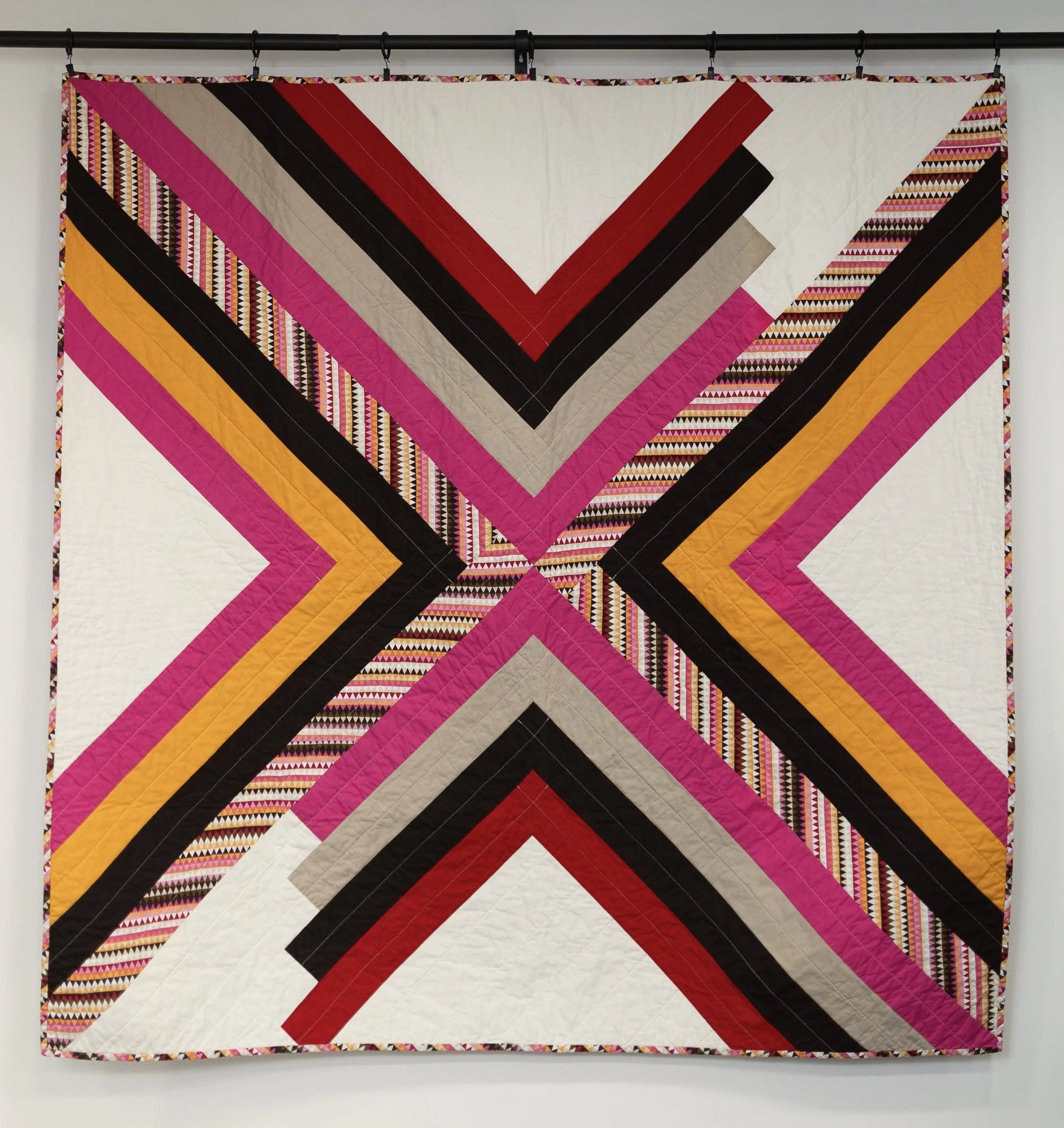 Sugar Pop- Orange, Pink, Red, Cream, and Brown (60"x61")