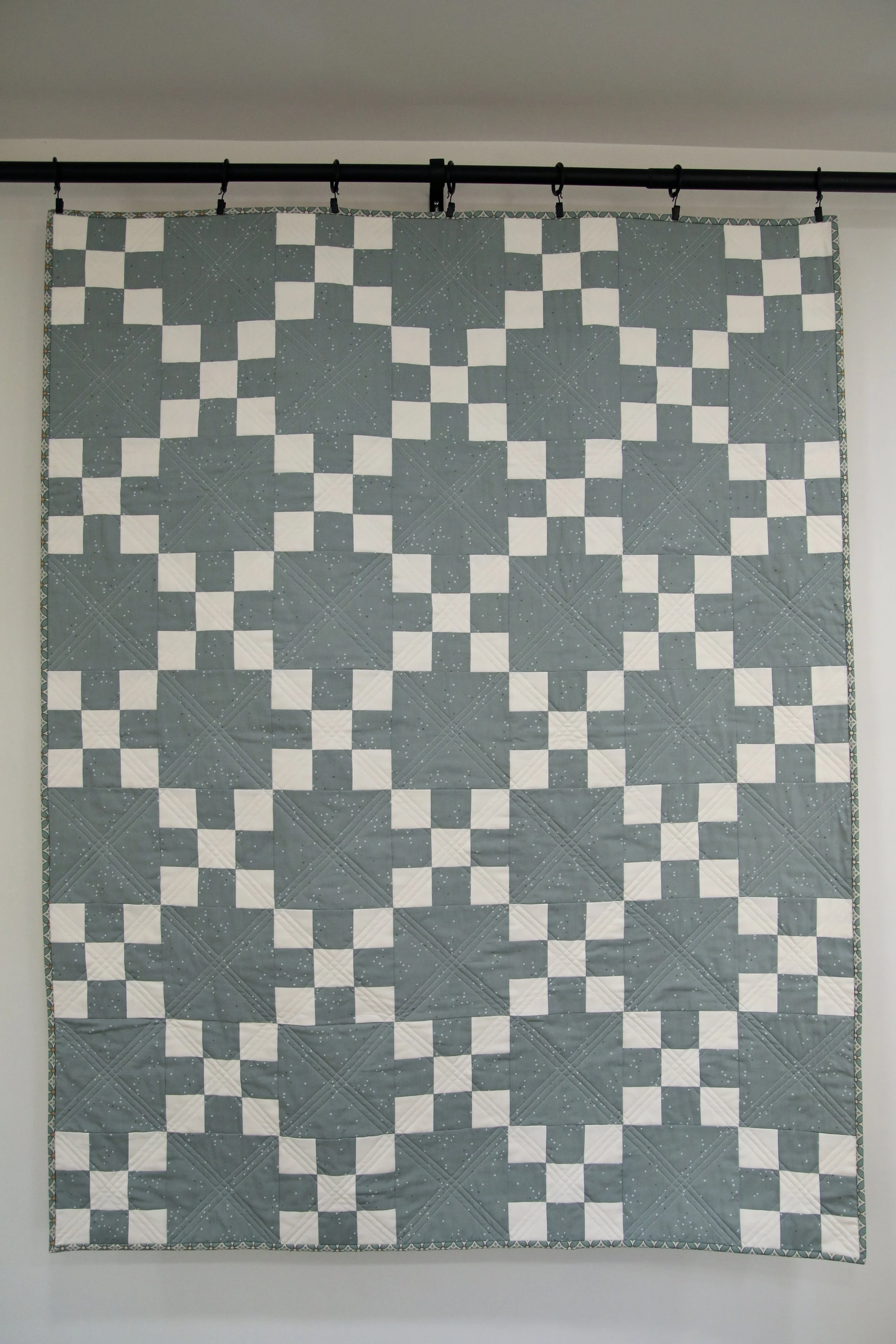 Irish Chain- Blue and Cream (42