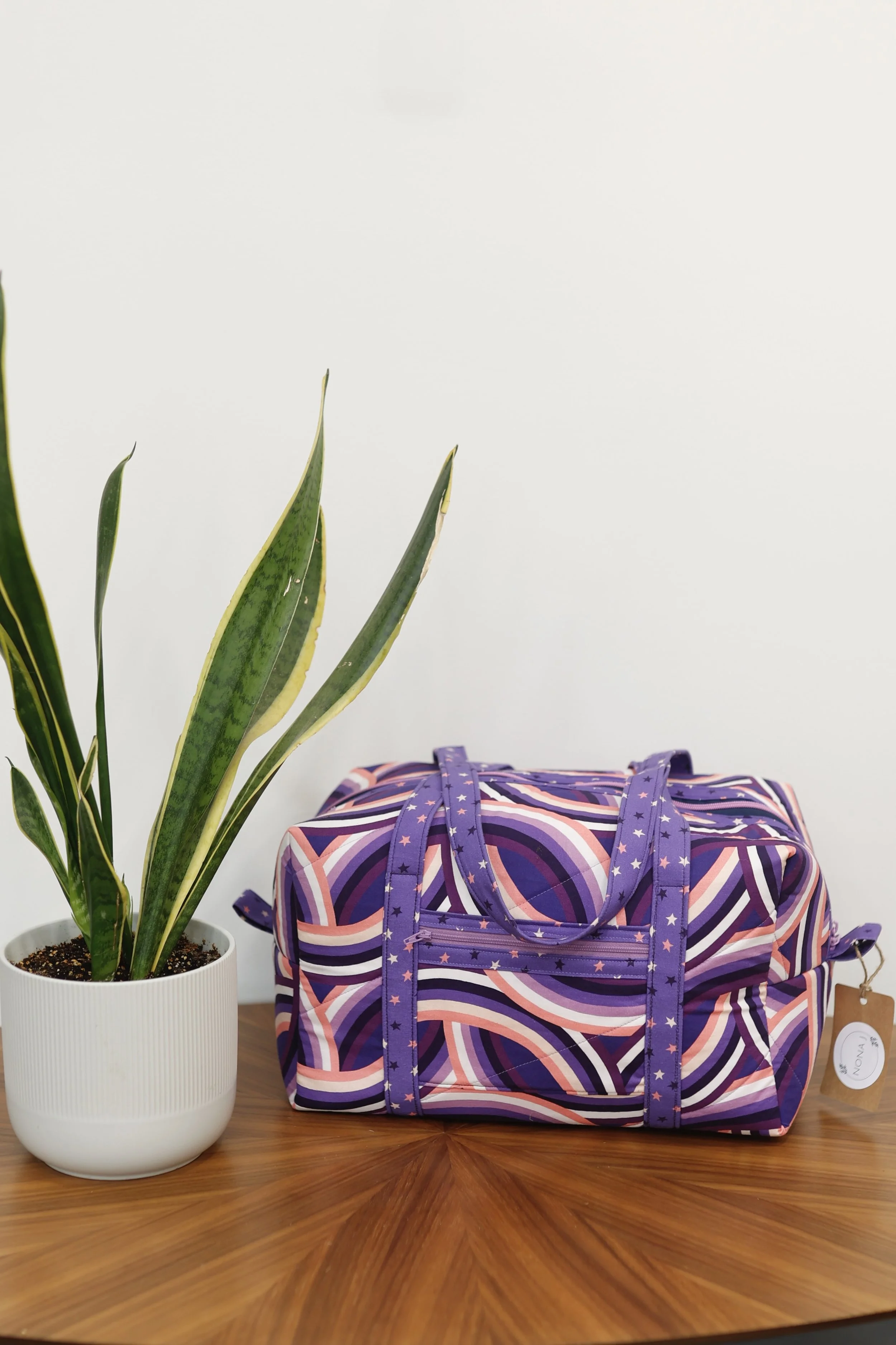 Purple Curves Duffle Bag - Purples and Pinks