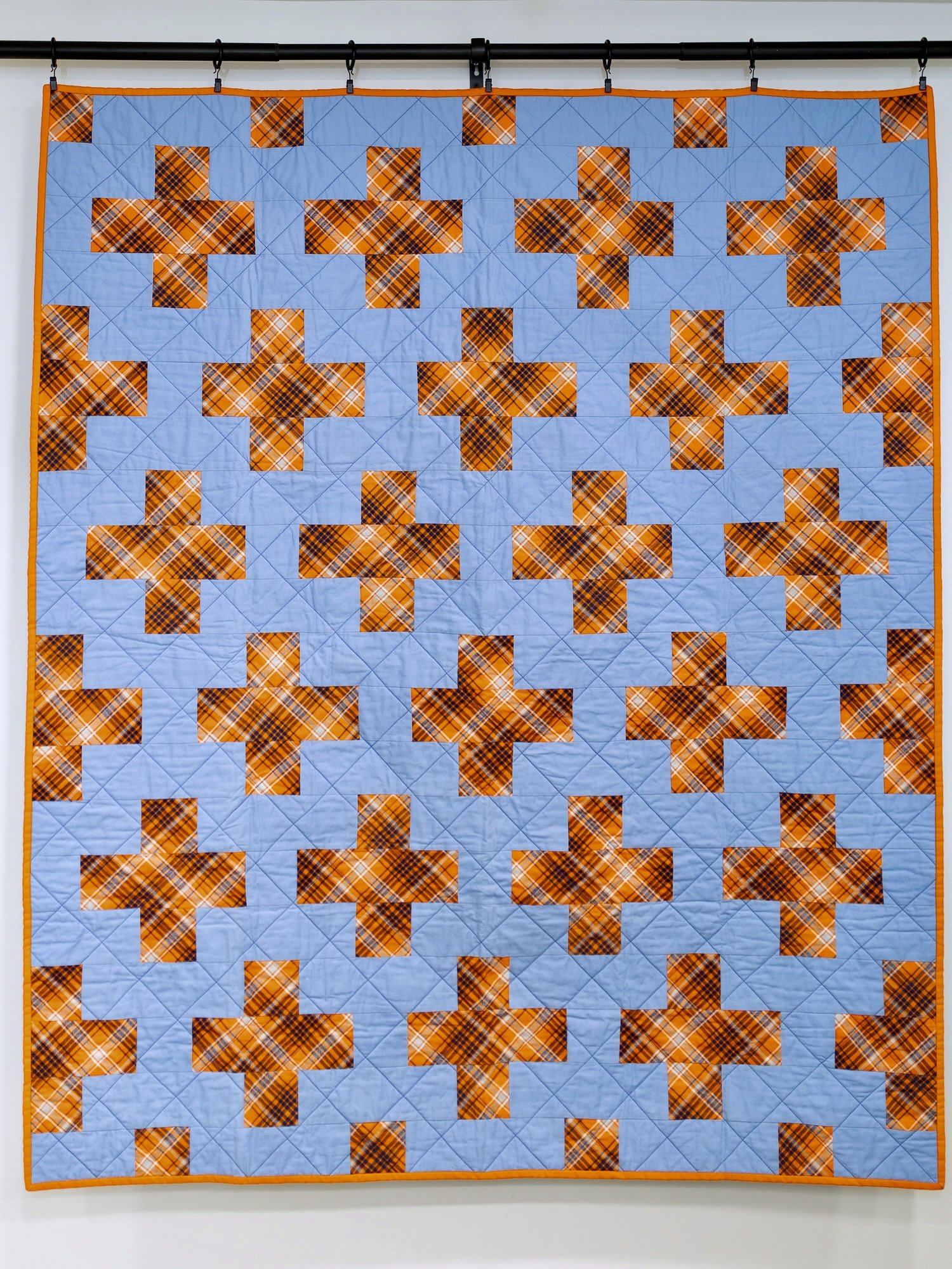 Plus- Orange & Blue (51"x60")