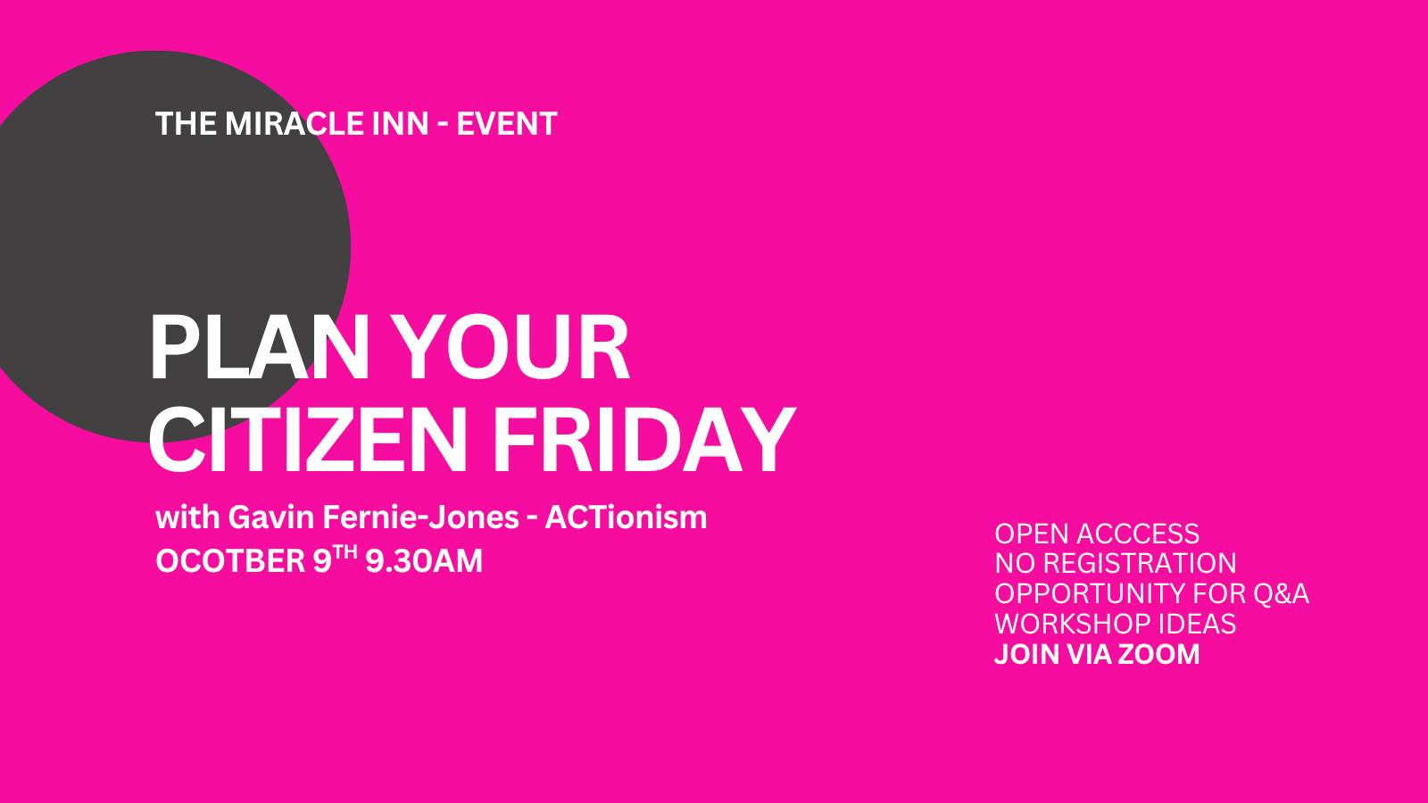 Plan your Citizen Friday
