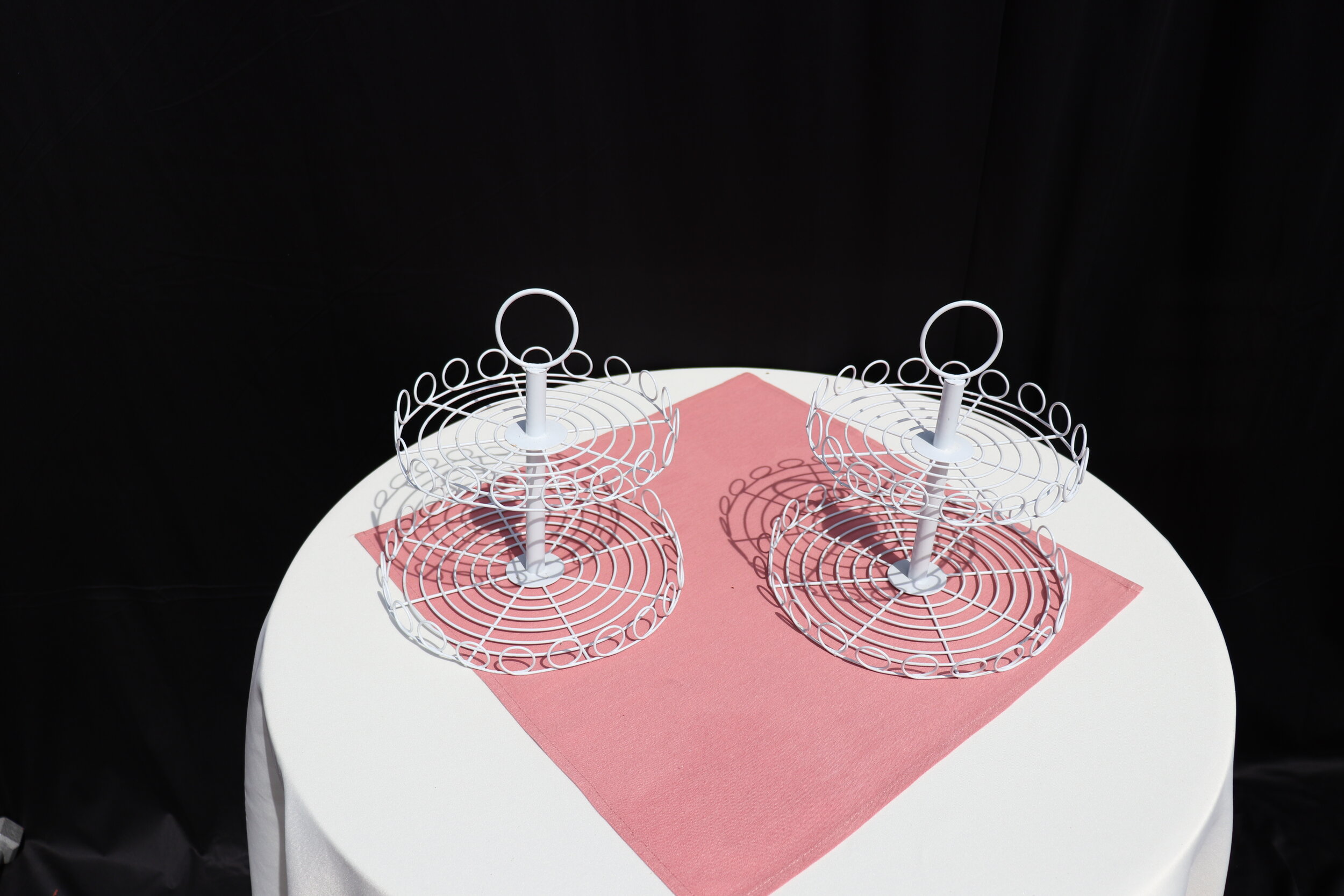 Tiered Metal Dessert Trays - 2 available 