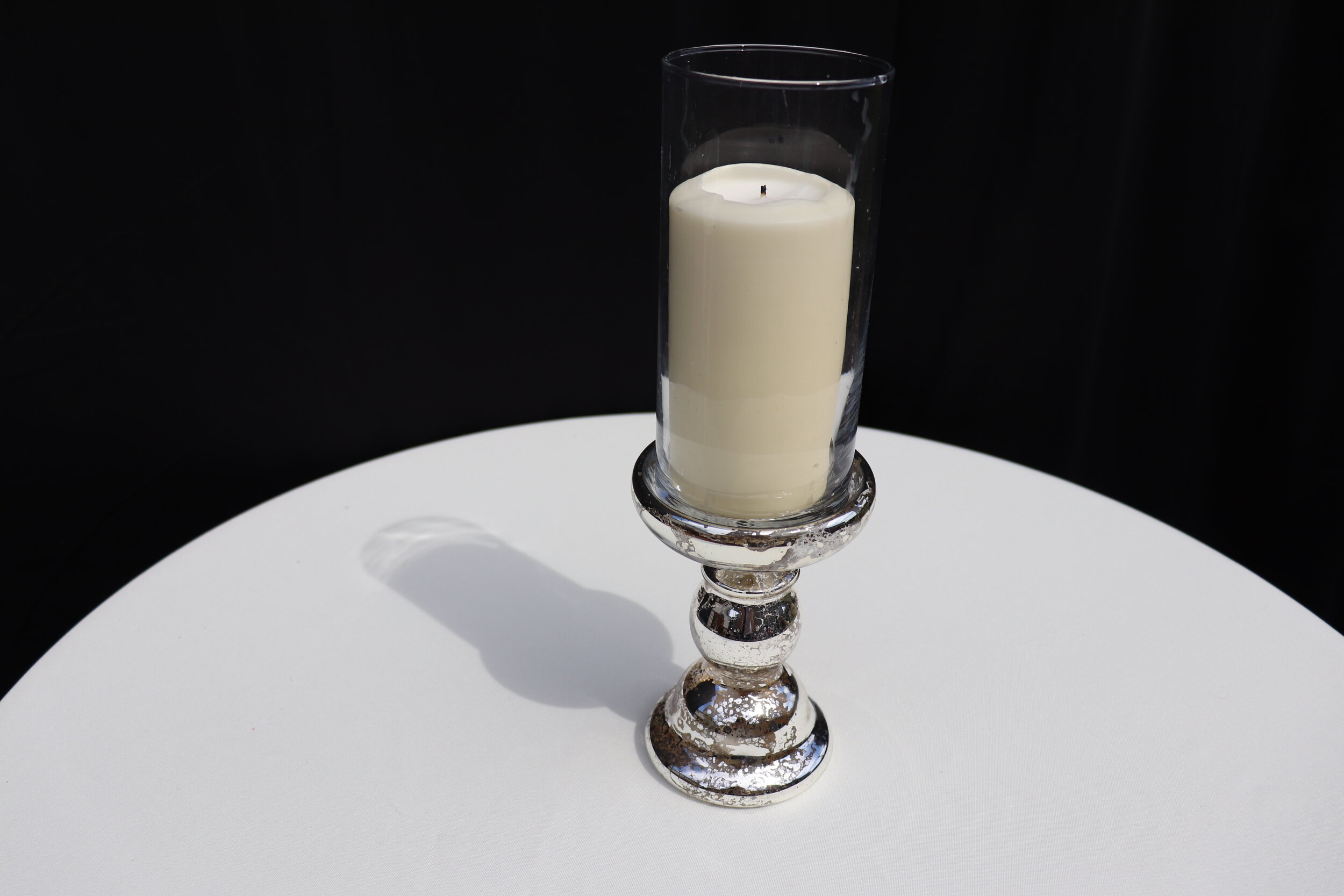 6.5" Mercury Glass Pillar - 25 available 