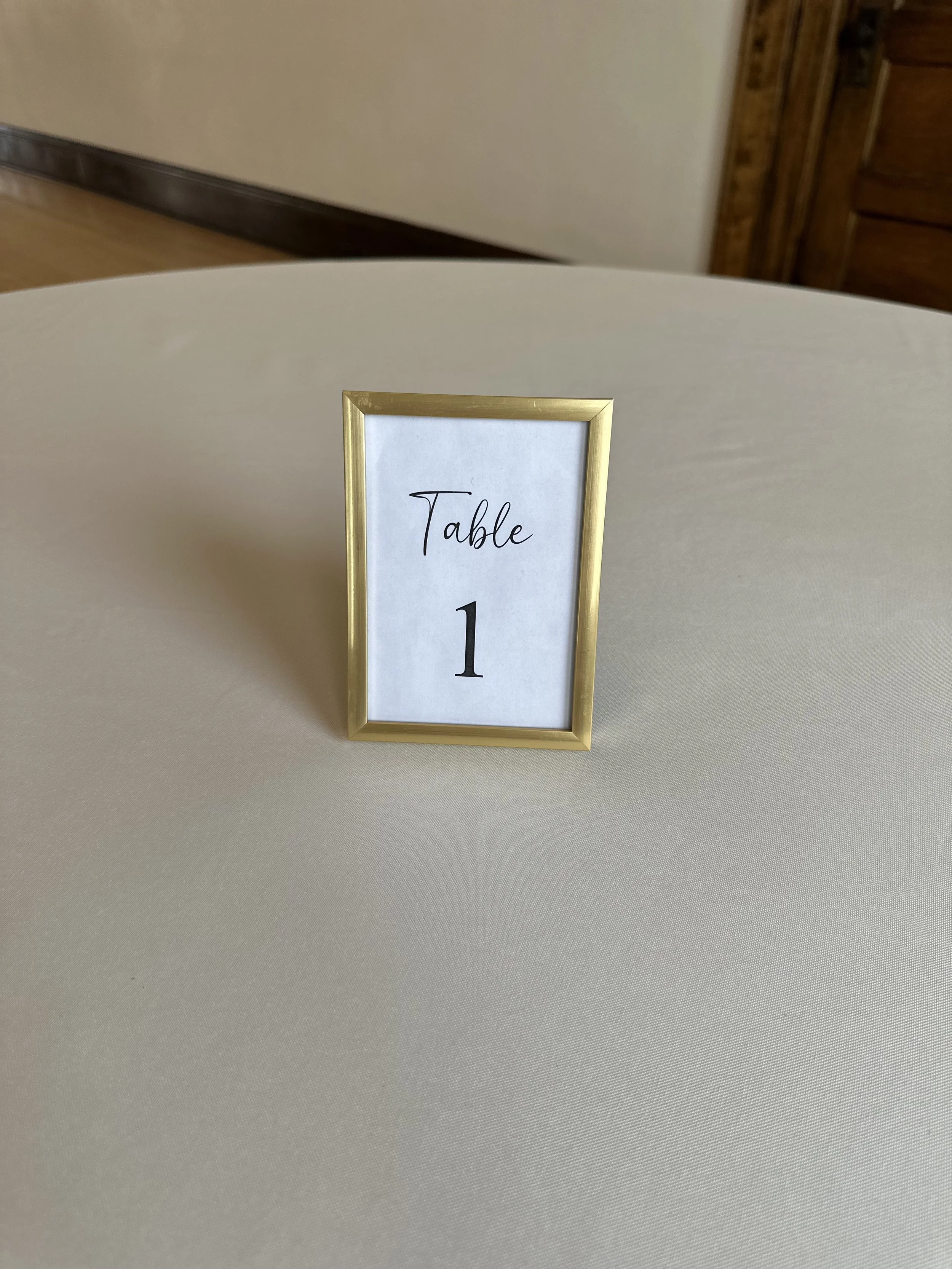 Gold Framed Table Numbers
1-25