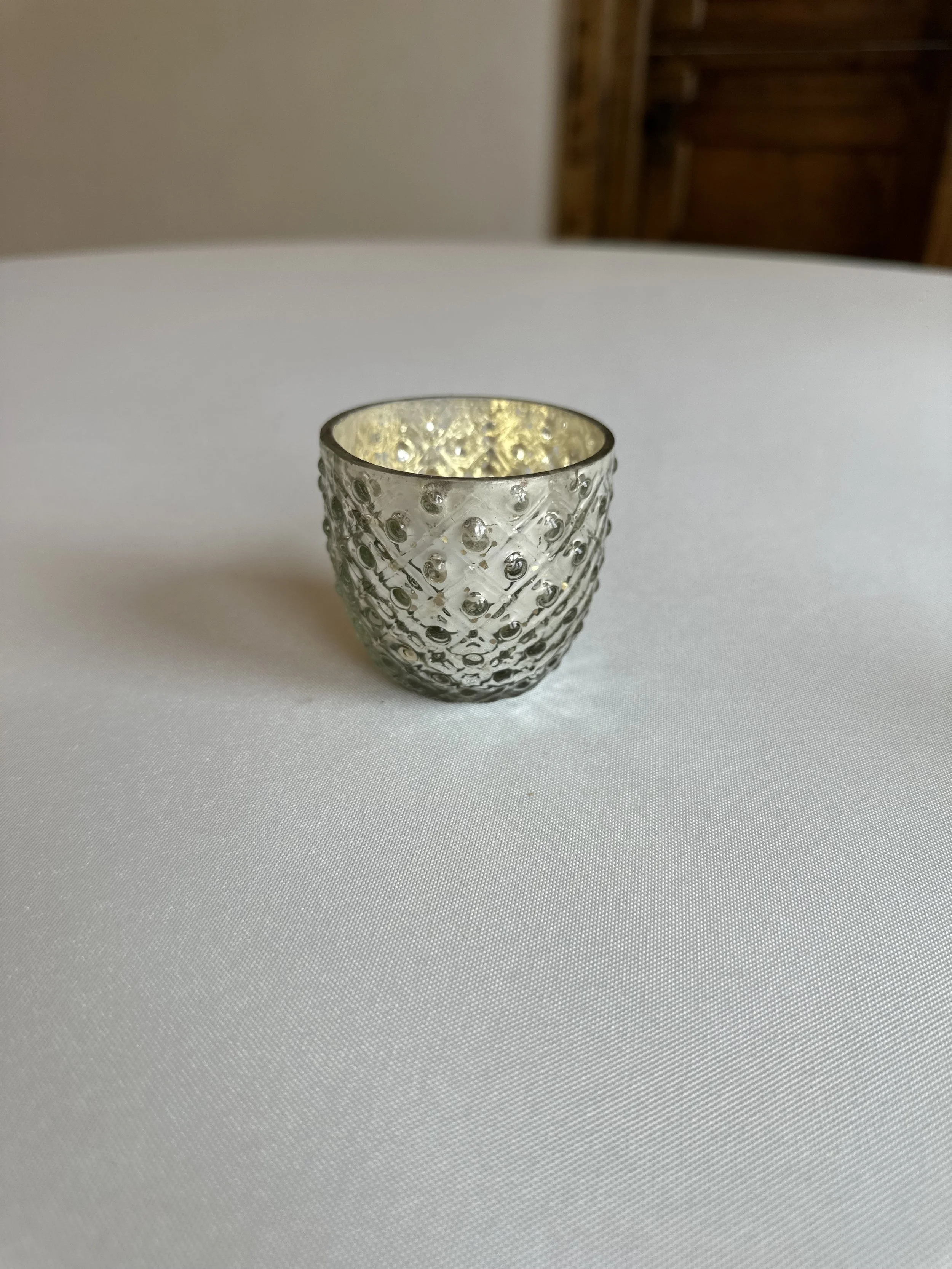 Silver Mercury Votive 
52 Available