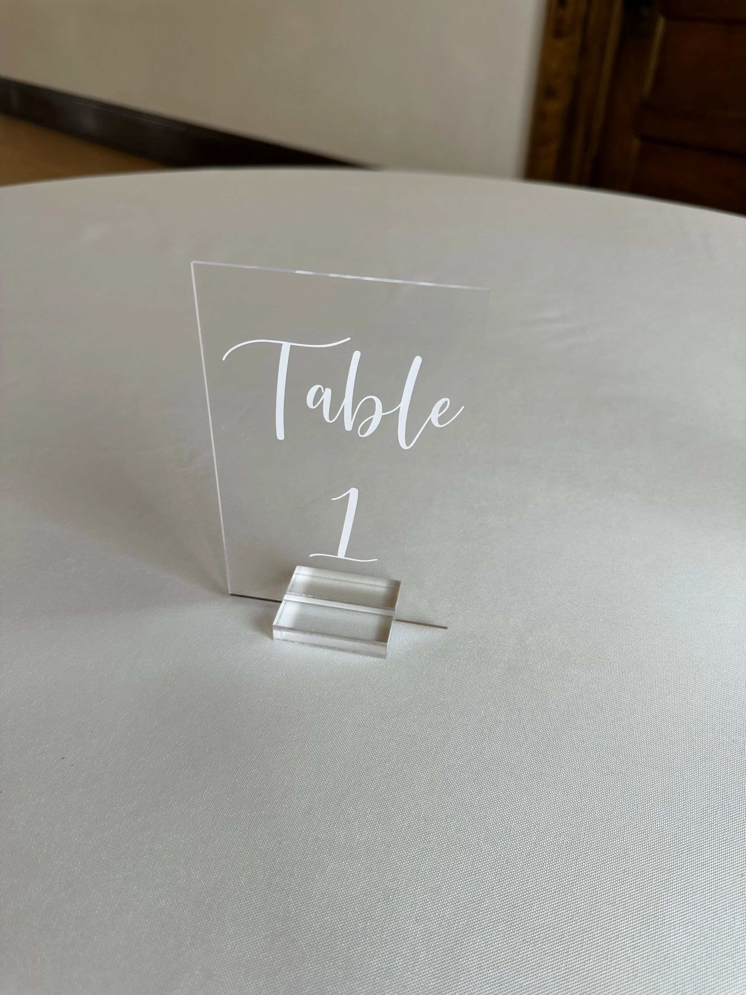 White Clear Table Numbers
1-16