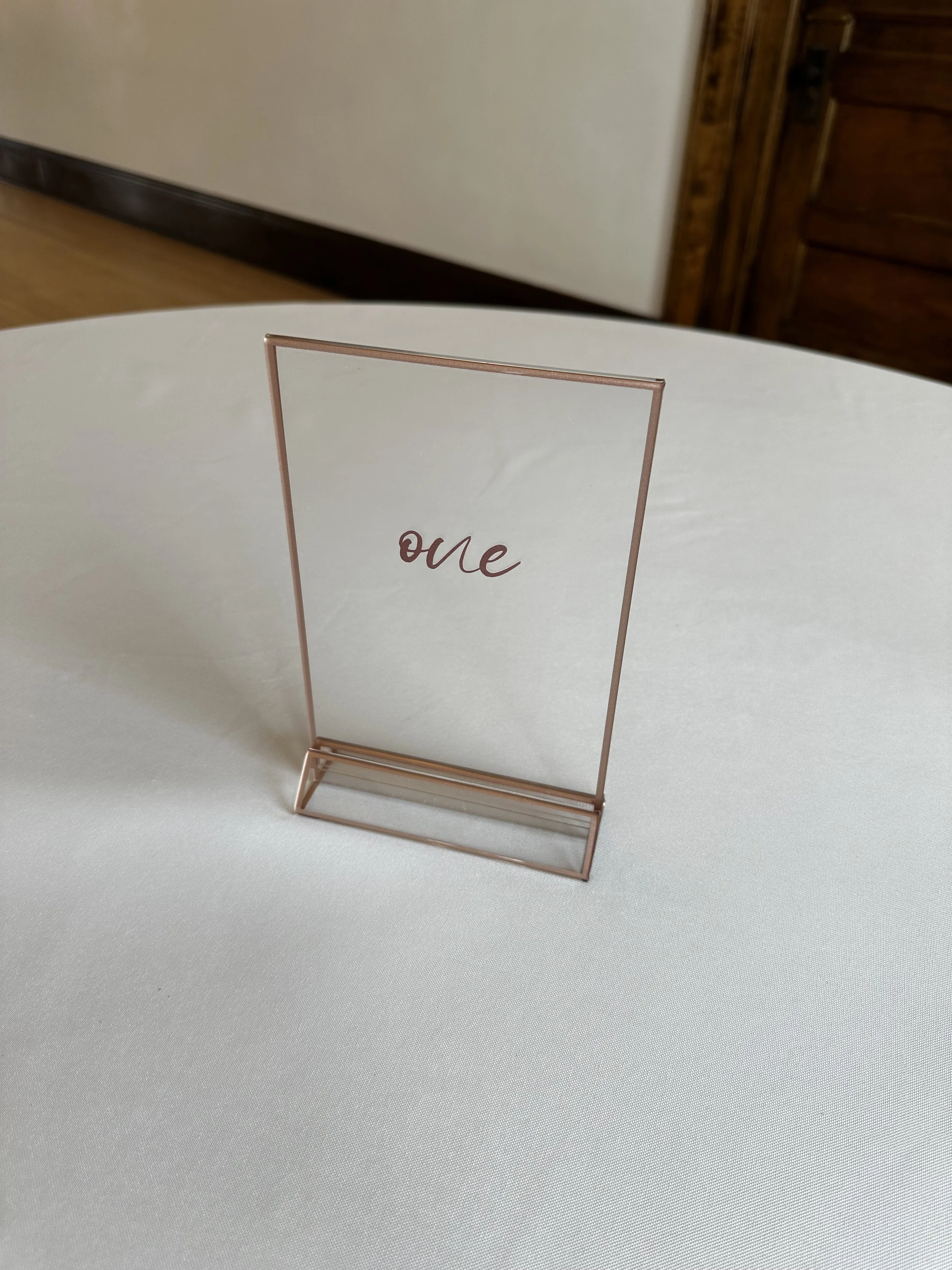 Rose Gold Table Numbers 
1-24