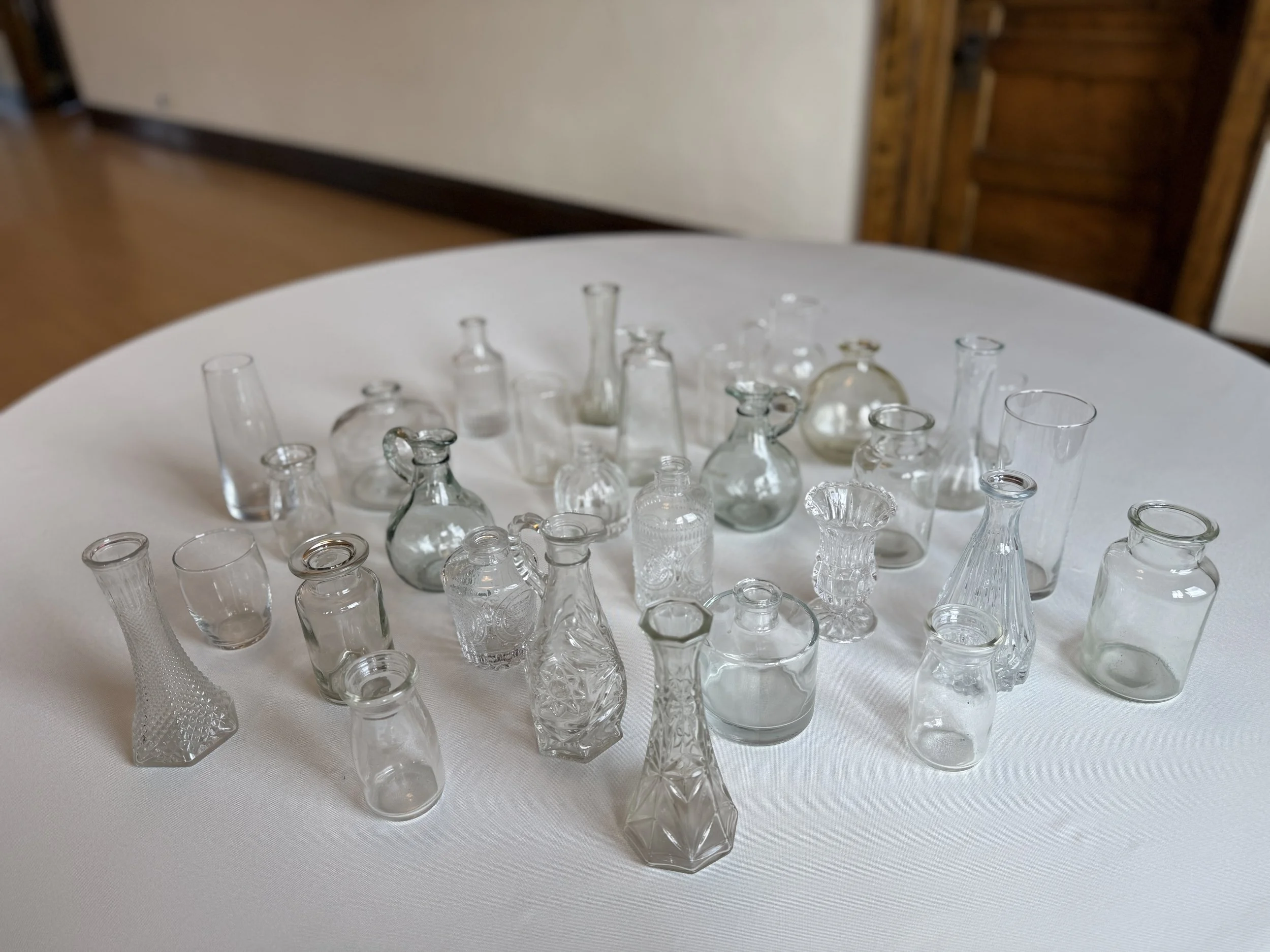 Short Bud Vases. All Random. 30 Total Vases
