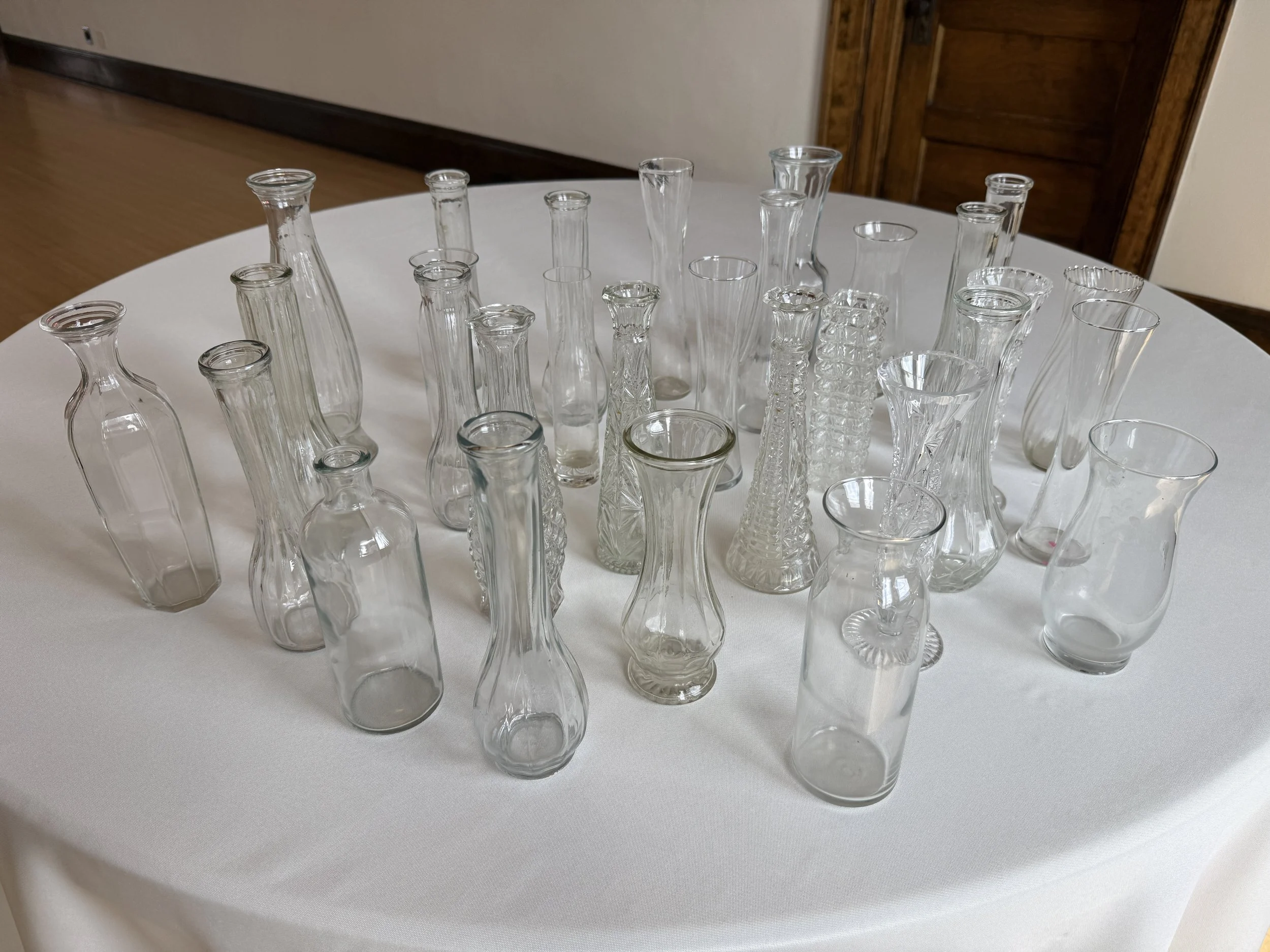 Tall Bud Vases. All Random. 30 Total Vases.