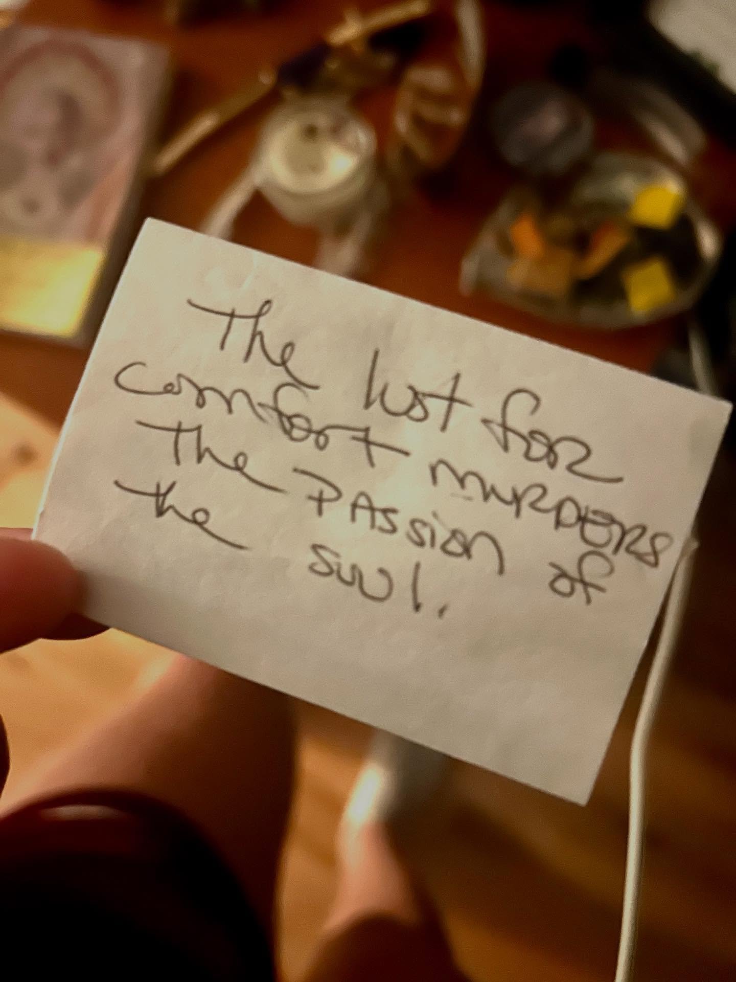 A note to self written years ago reappears as a helpful reminder.🤍