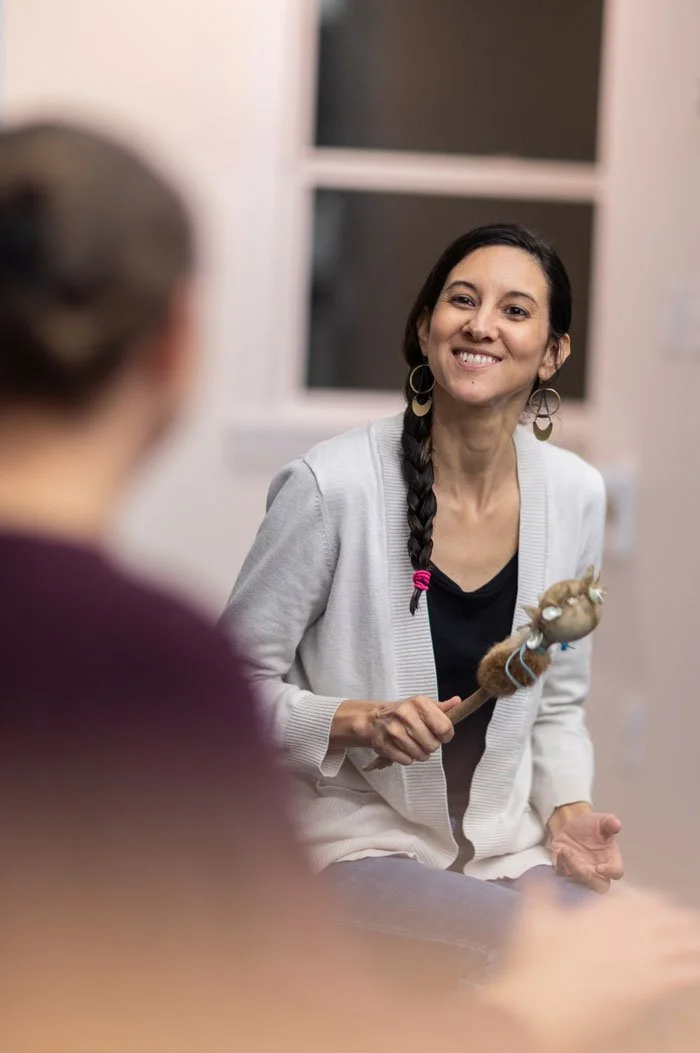 Individual session of music therapy