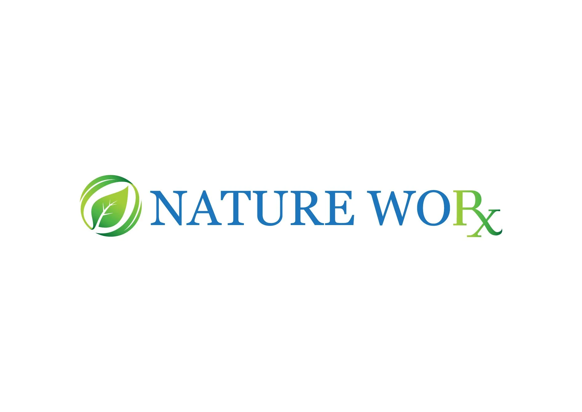 Logo for Nature Wox featuring a green leaf icon and name in blue and green text.