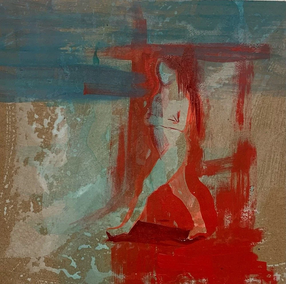 "Walk"
8" x 8", Acrylic on masonite 
2023