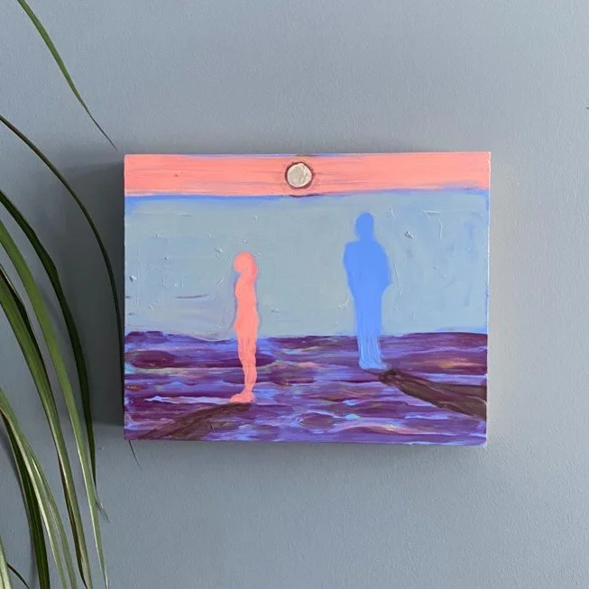 the space between 
(Almost) 

Acrylic on Wood 

This will be for sale at Art in The attic on May 9 + 10 at Old Almonte Town Hall. I made this pice in January, it was the first painting I did after coming home from travelling💓