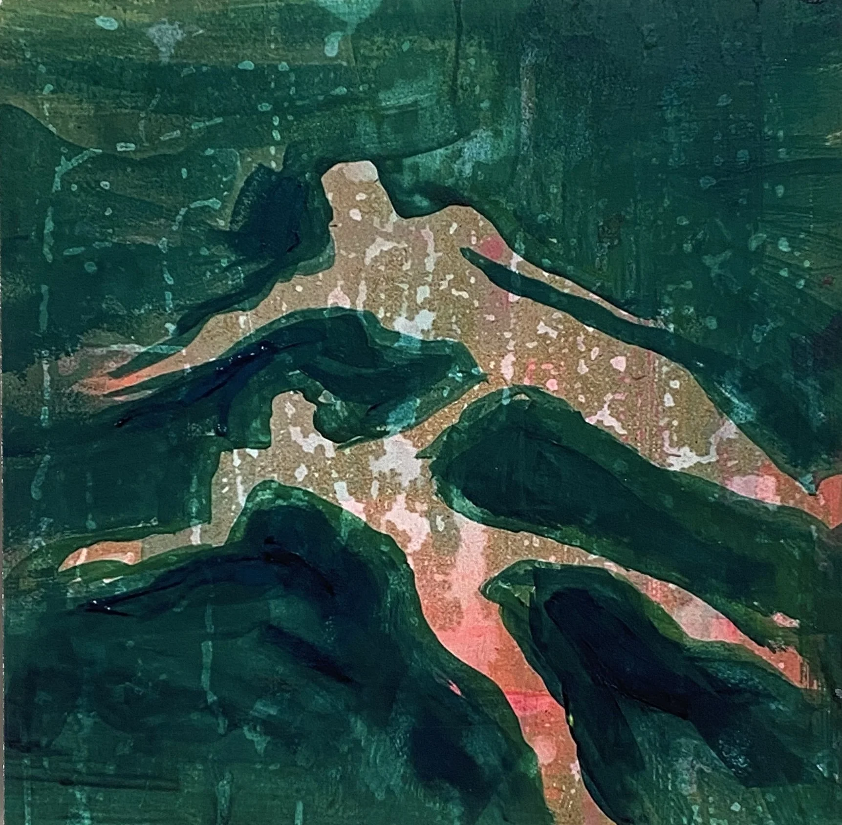 "Float" 
8" x 8", Acrylic on masonite 
2023