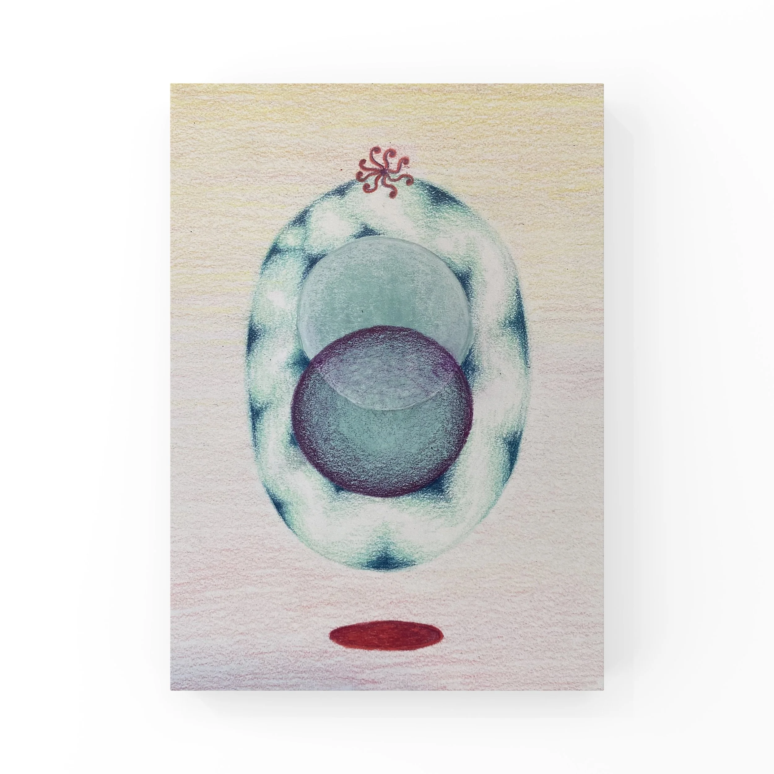 Invisible Structures 03, 
4"x6" Gouache and pencil crayon on paper
2024