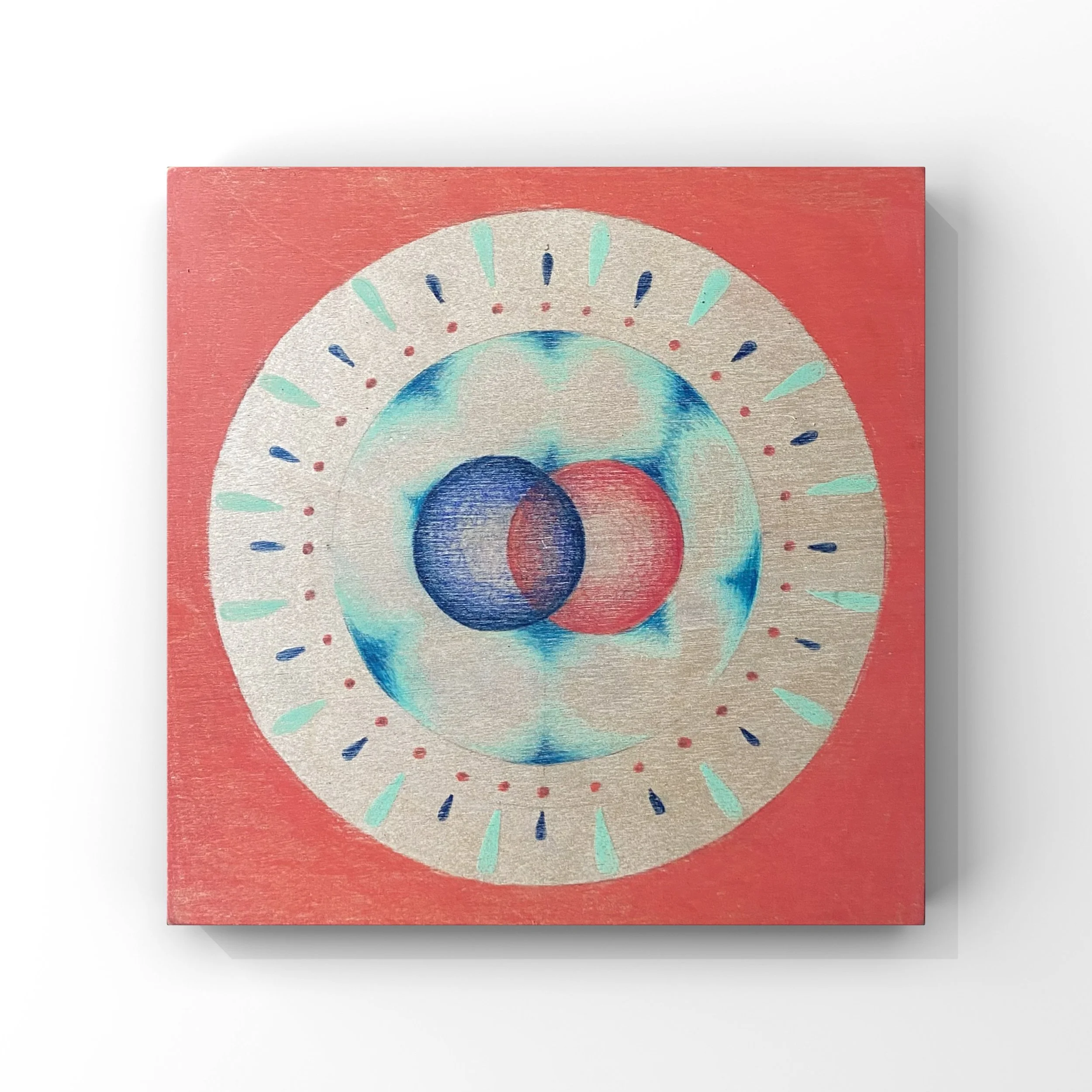 Untitled 
6"x6" Pencil crayon on wood 
2024