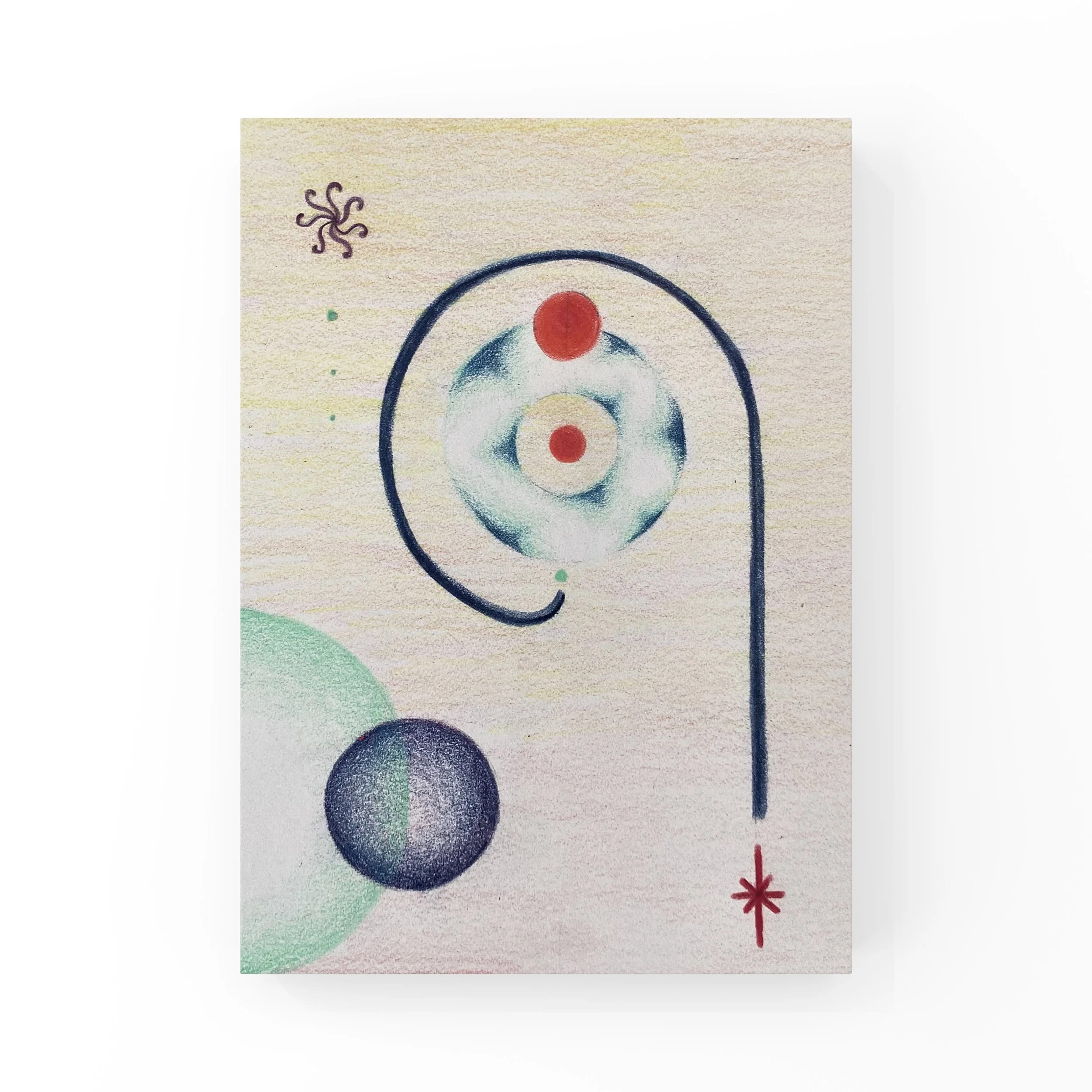 Invisible Structures 04, 
4"x6" Gouache and pencil crayon on paper
2024