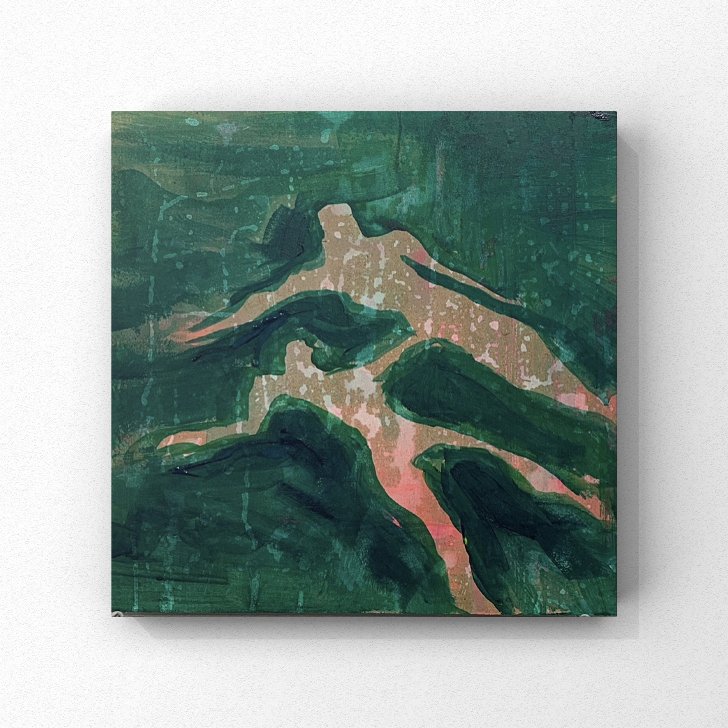 "Float" 
8" x 8", Acrylic on masonite 
2023