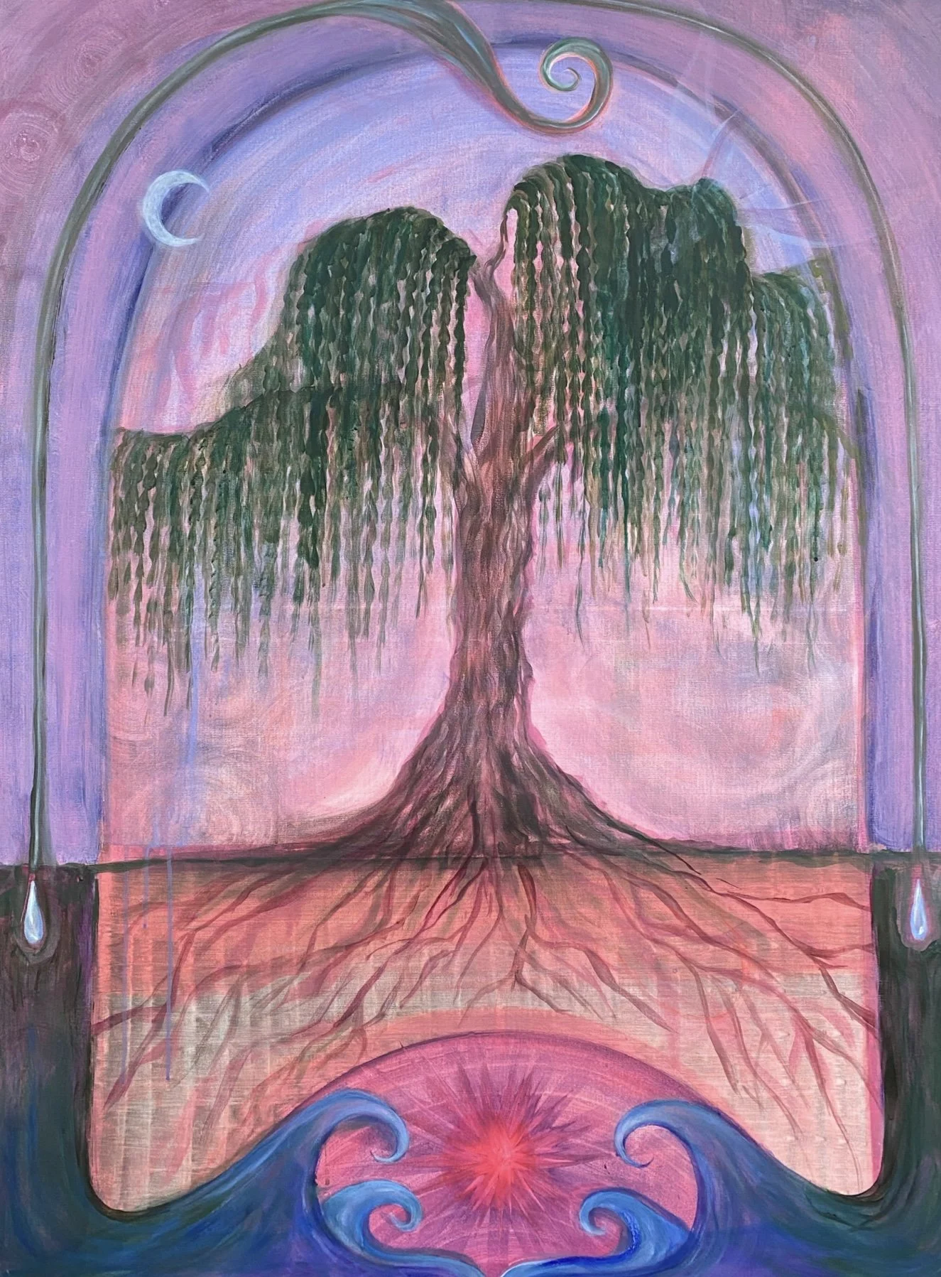 Changing Waters of the Willow
36"x48" Acrylic on Canvas, 2026