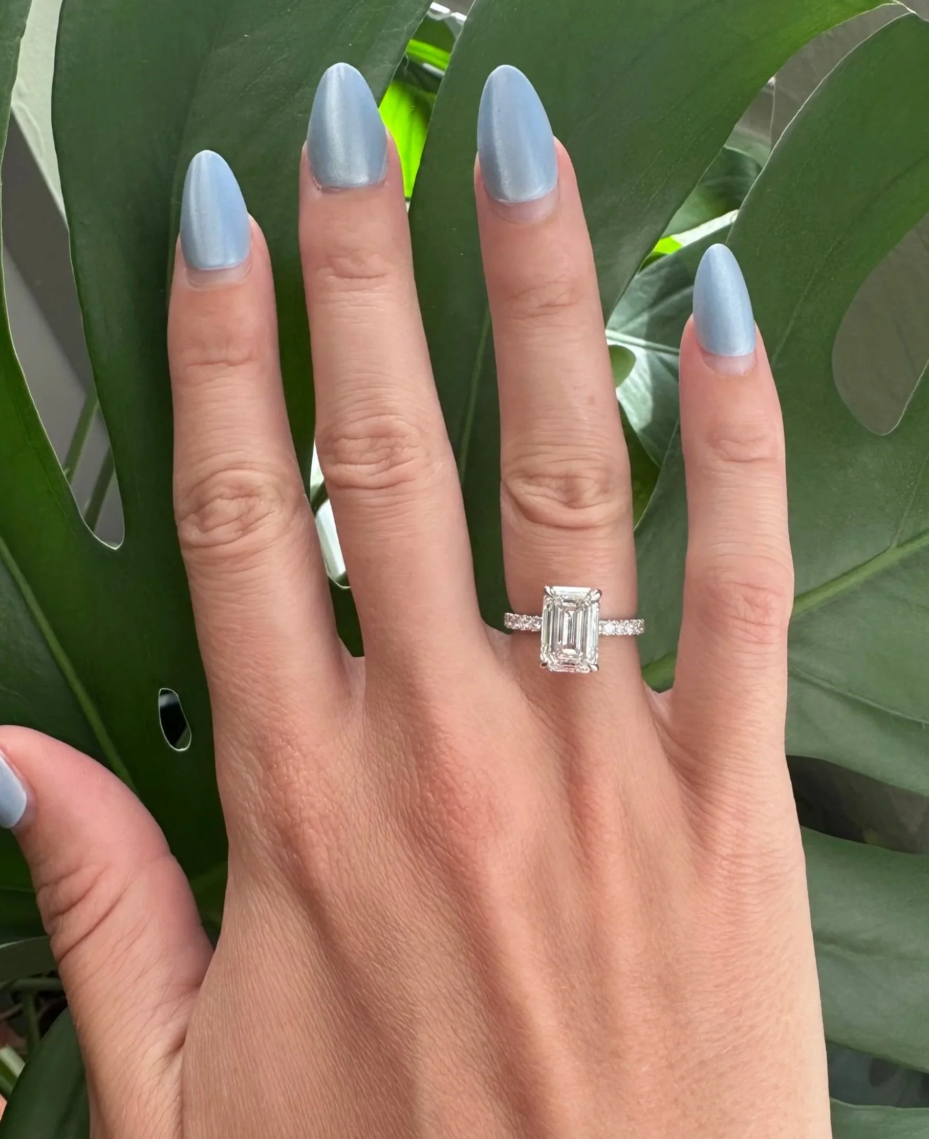 4 Carat Diamond Emerald Ring