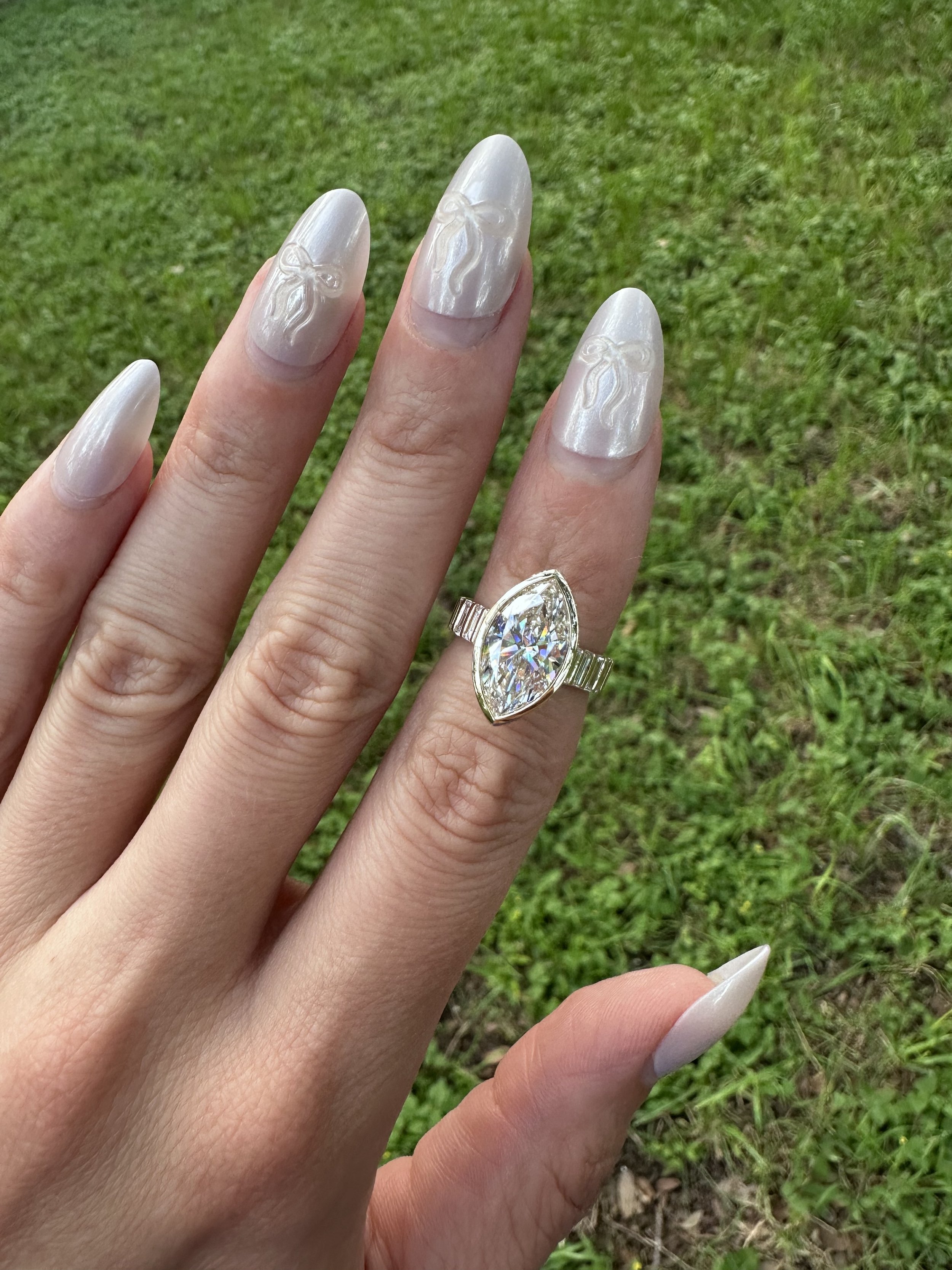 Bezel Marquise Ring