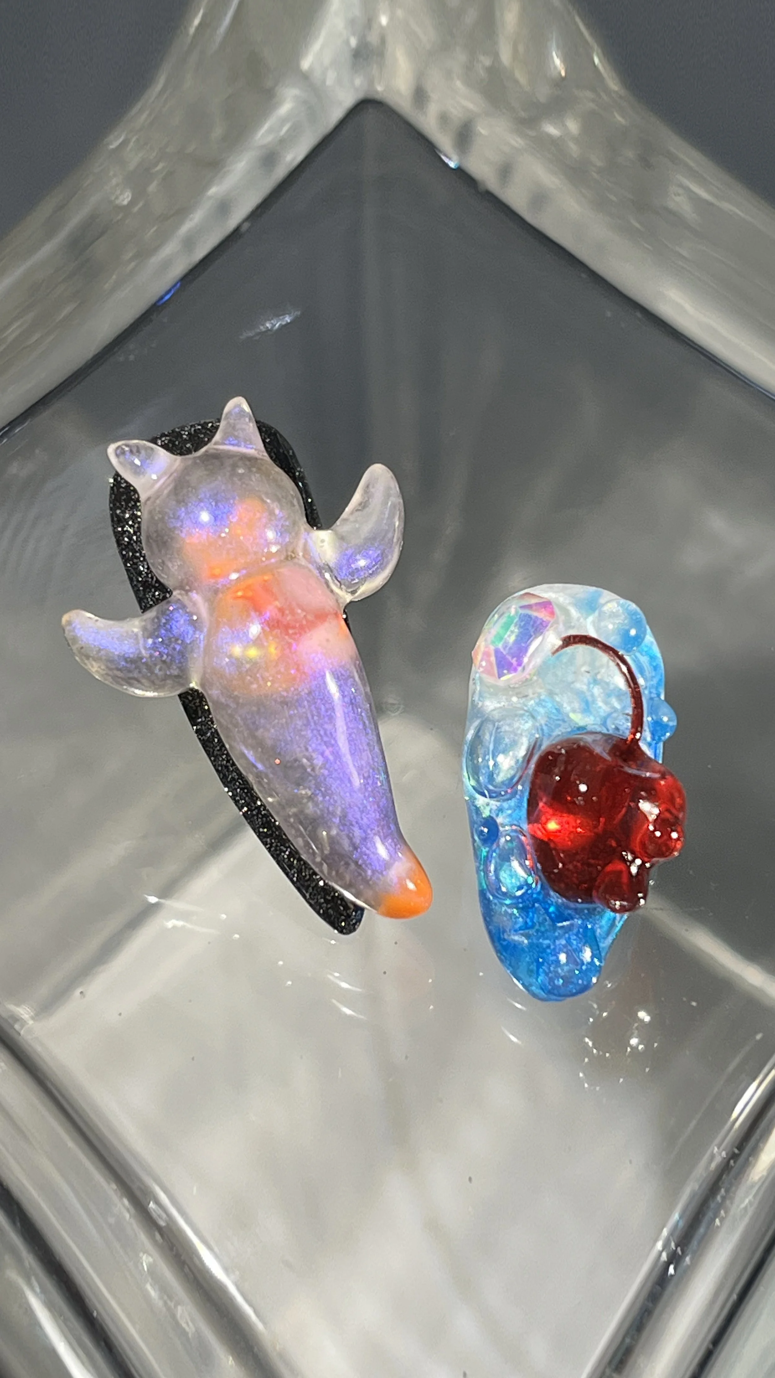 Sea Angel and Cherry Soda Nailart Detail