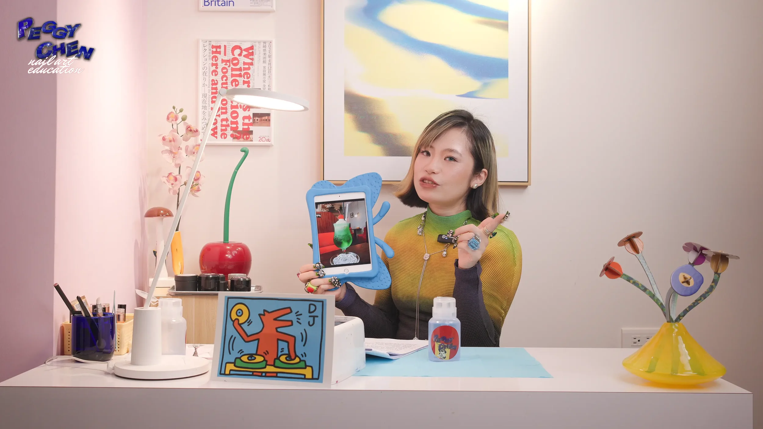 Peggy Chen presenting Reference on iPad