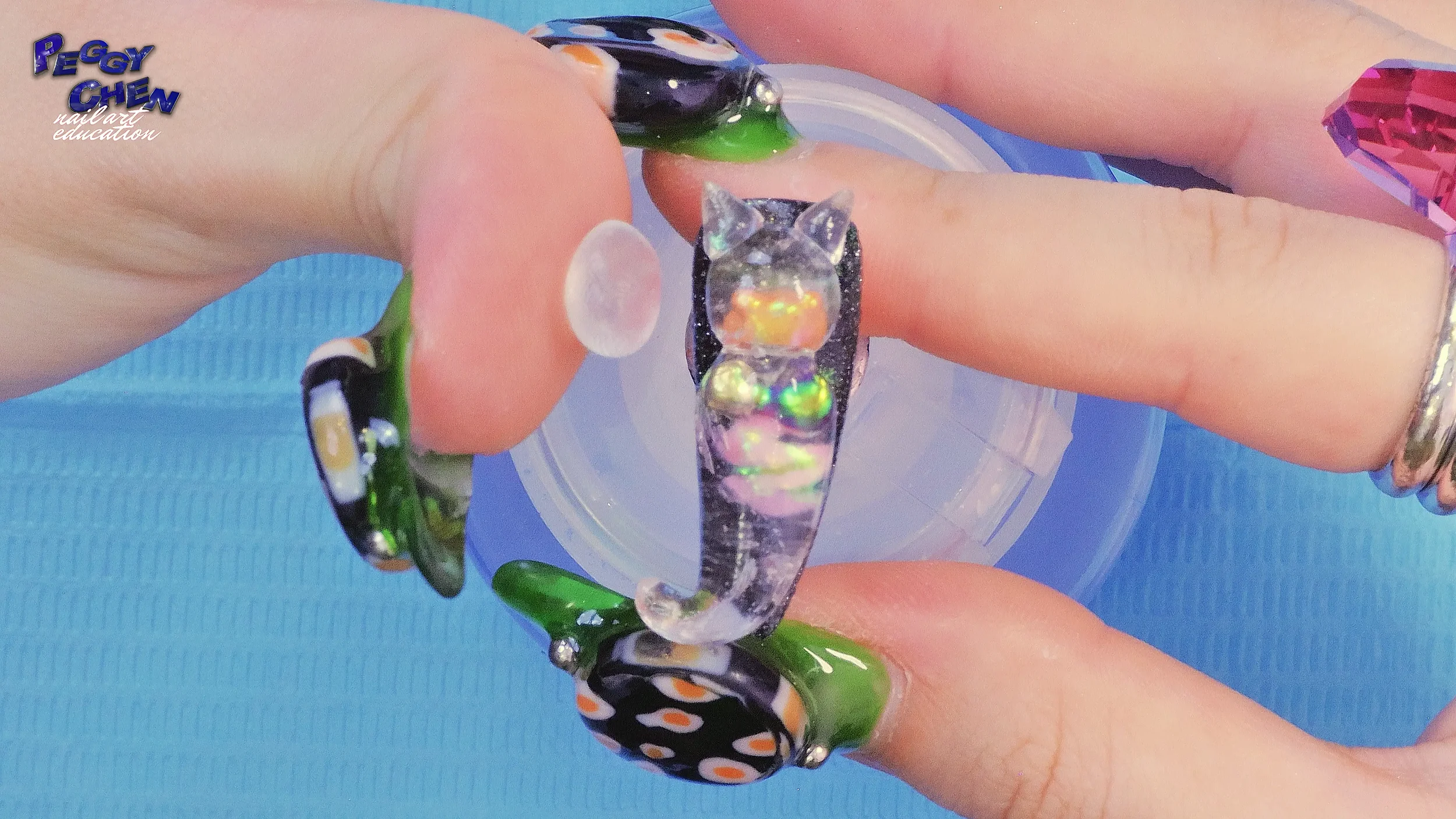 Sea Angel Nail Art Work in Progress