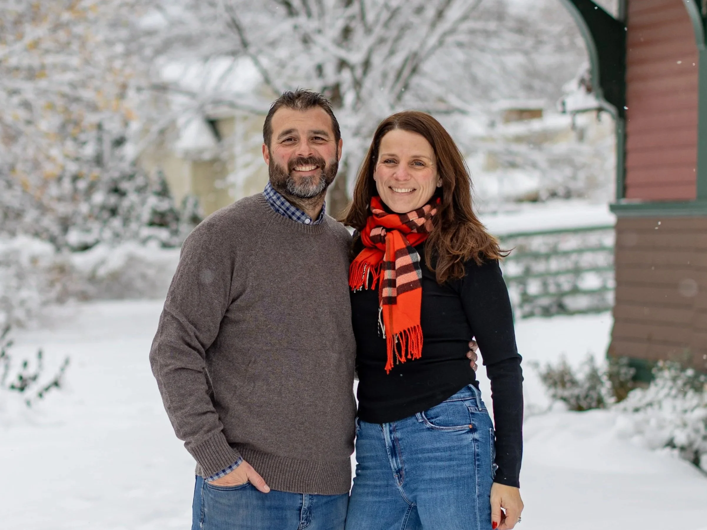 Amanda Saso, running for Wauwatosa District 4 Alder, with husband Kevin Saso