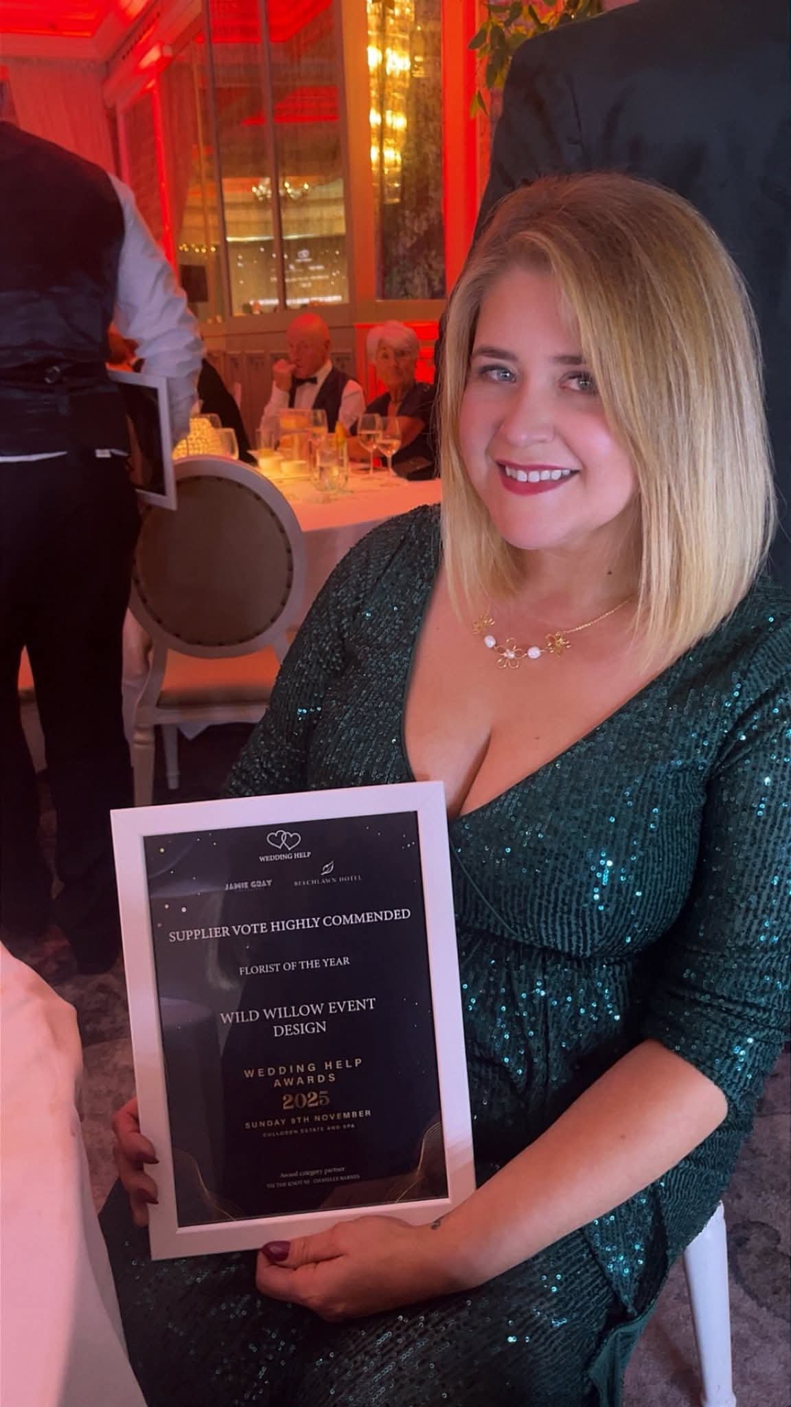 Award winning florist Wild Willow Event Design, Northern Ireland