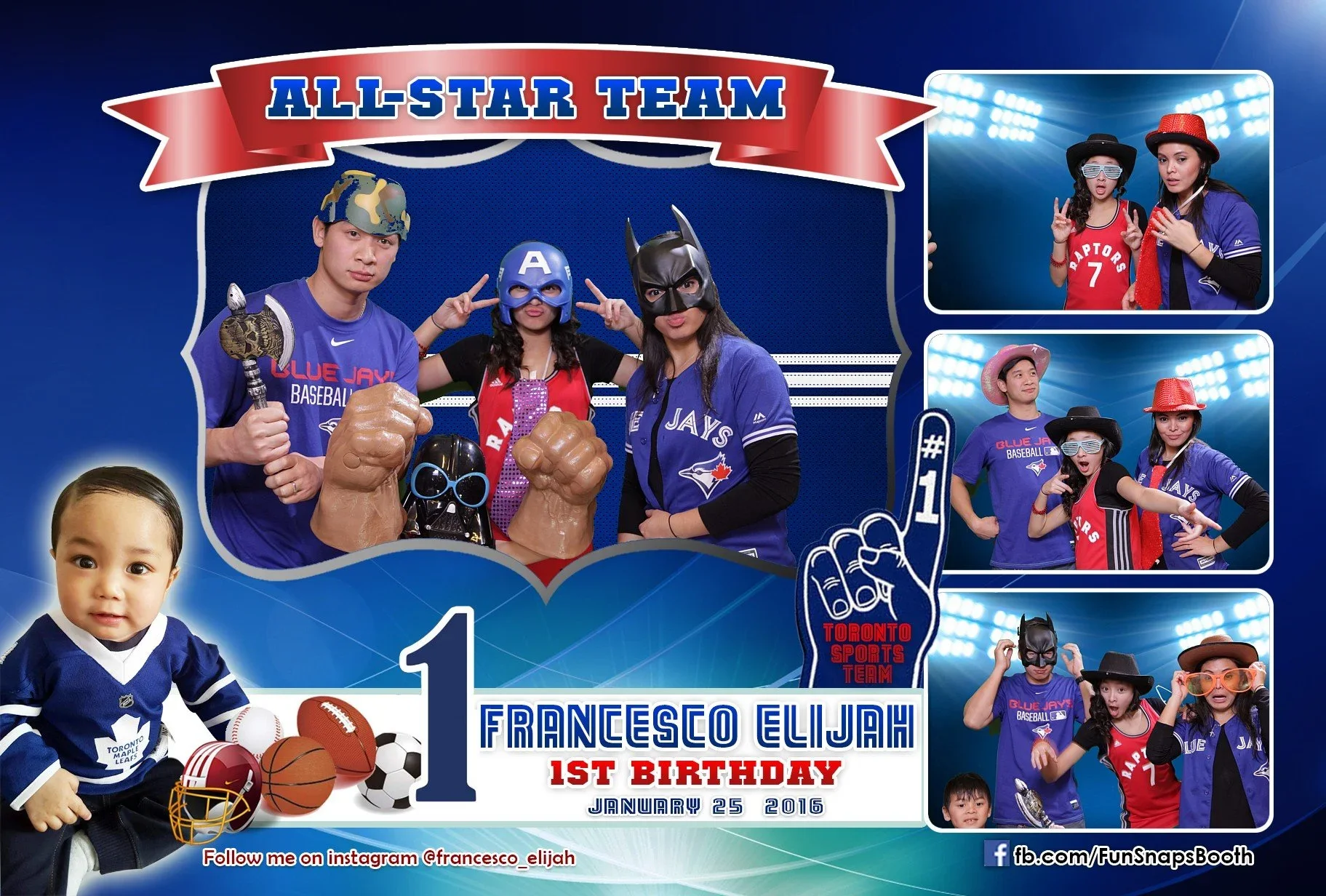 1st Birthday Photobooth Etobicoke - Sports Theme Greenscreen Photo Booth