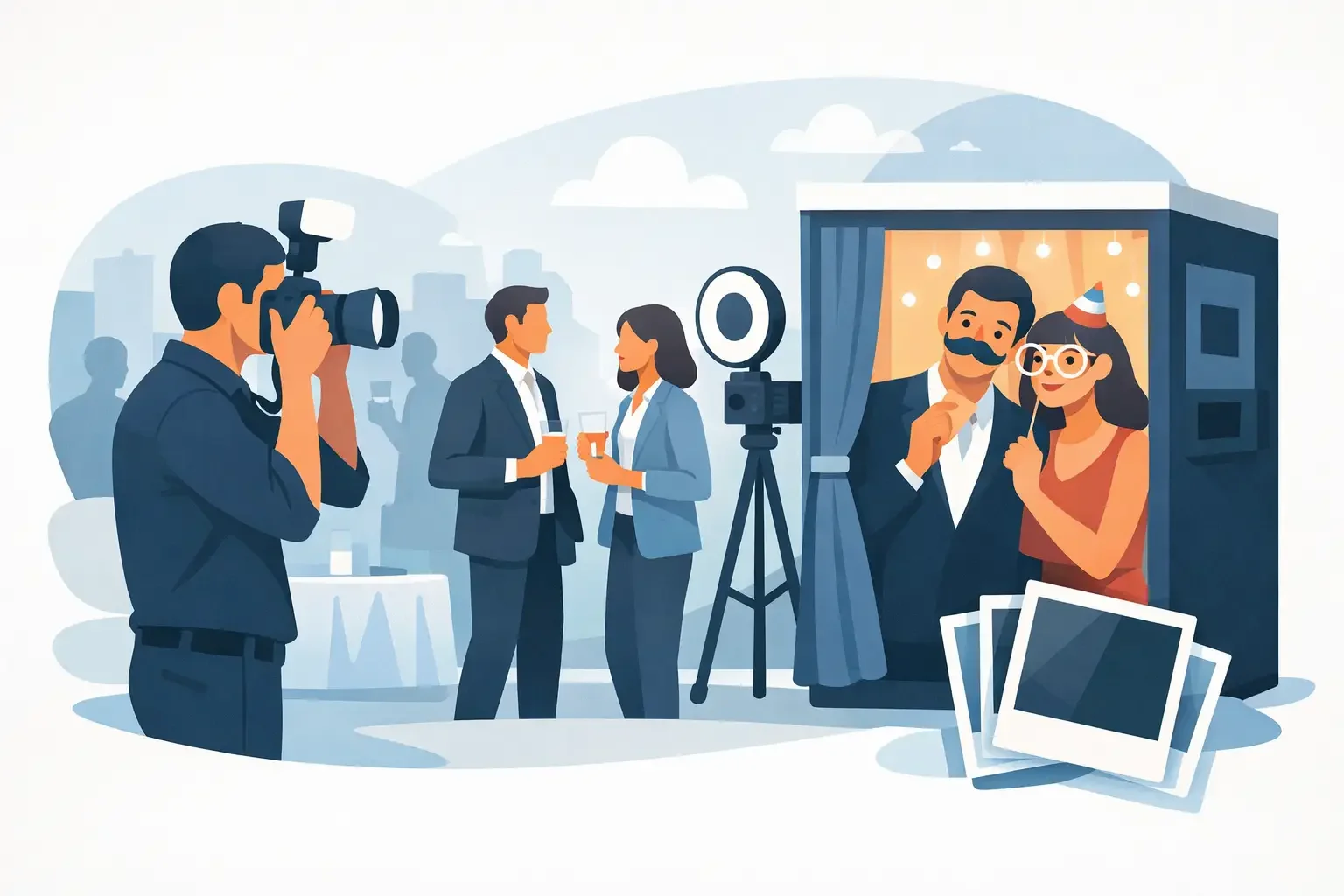 Corporate Event Photographer With Photobooth